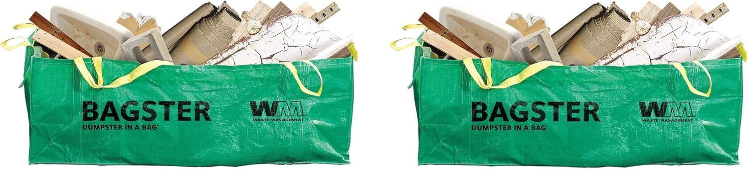 Waste Management Bagster Dumpster in a Bag Green
