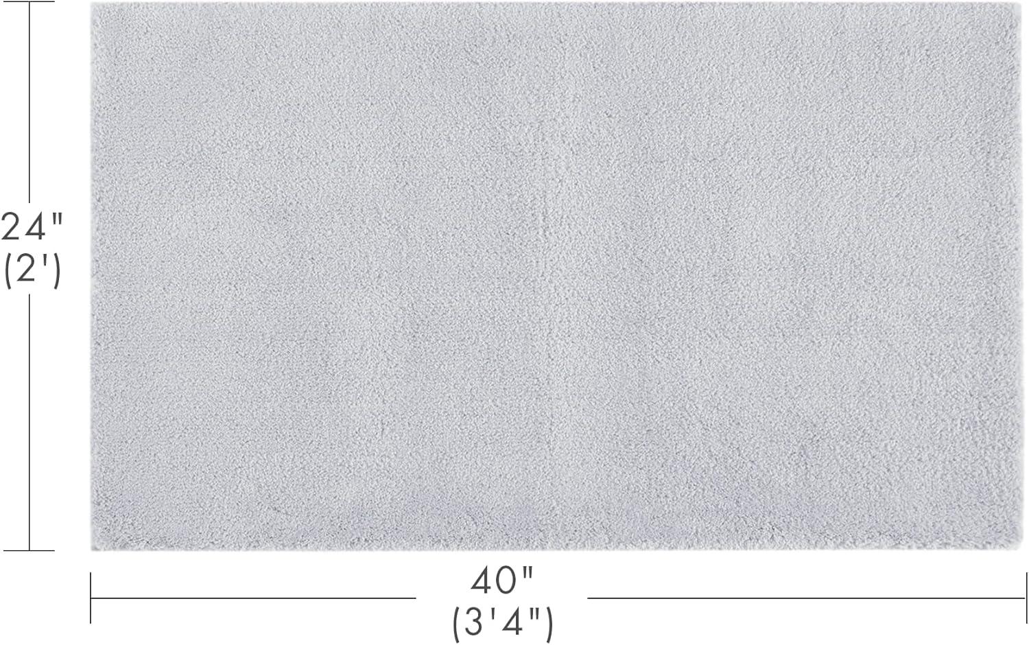 Madison Park Signature Marshmallow Quick Dry Bath Rug with Non-Slip Backing