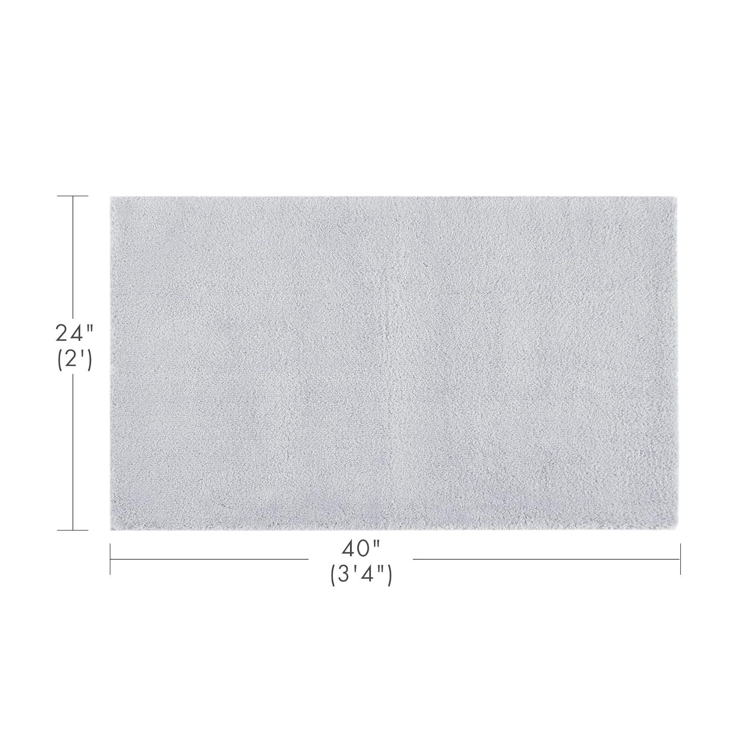 Madison Park Signature Marshmallow Quick Dry Bath Rug with Non-Slip Backing