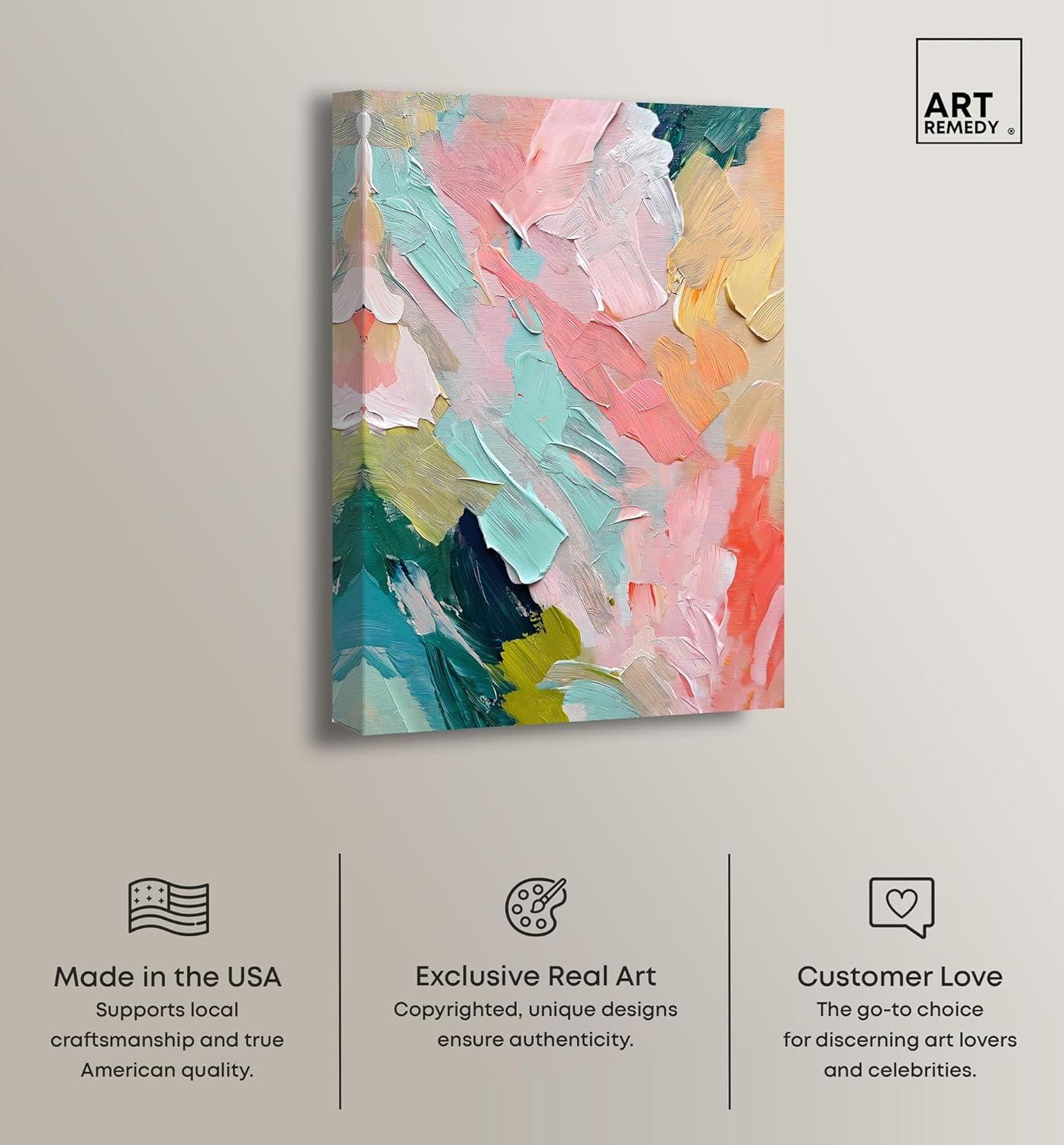 Art Remedy Pastel Layers Canvas Pastel Wall Art by Art Remedy