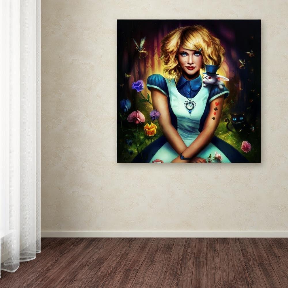 Trademark Fine Art 'Alice in Wonderland' Canvas Art by JoJoesArt