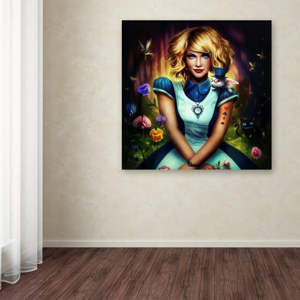 Trademark Fine Art 'Alice in Wonderland' Canvas Art by JoJoesArt