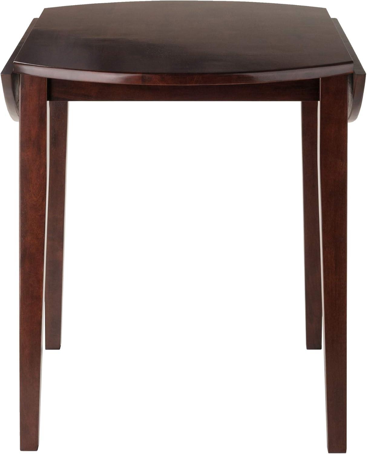 Transitional 36" Extendable Round Dining Table in Walnut