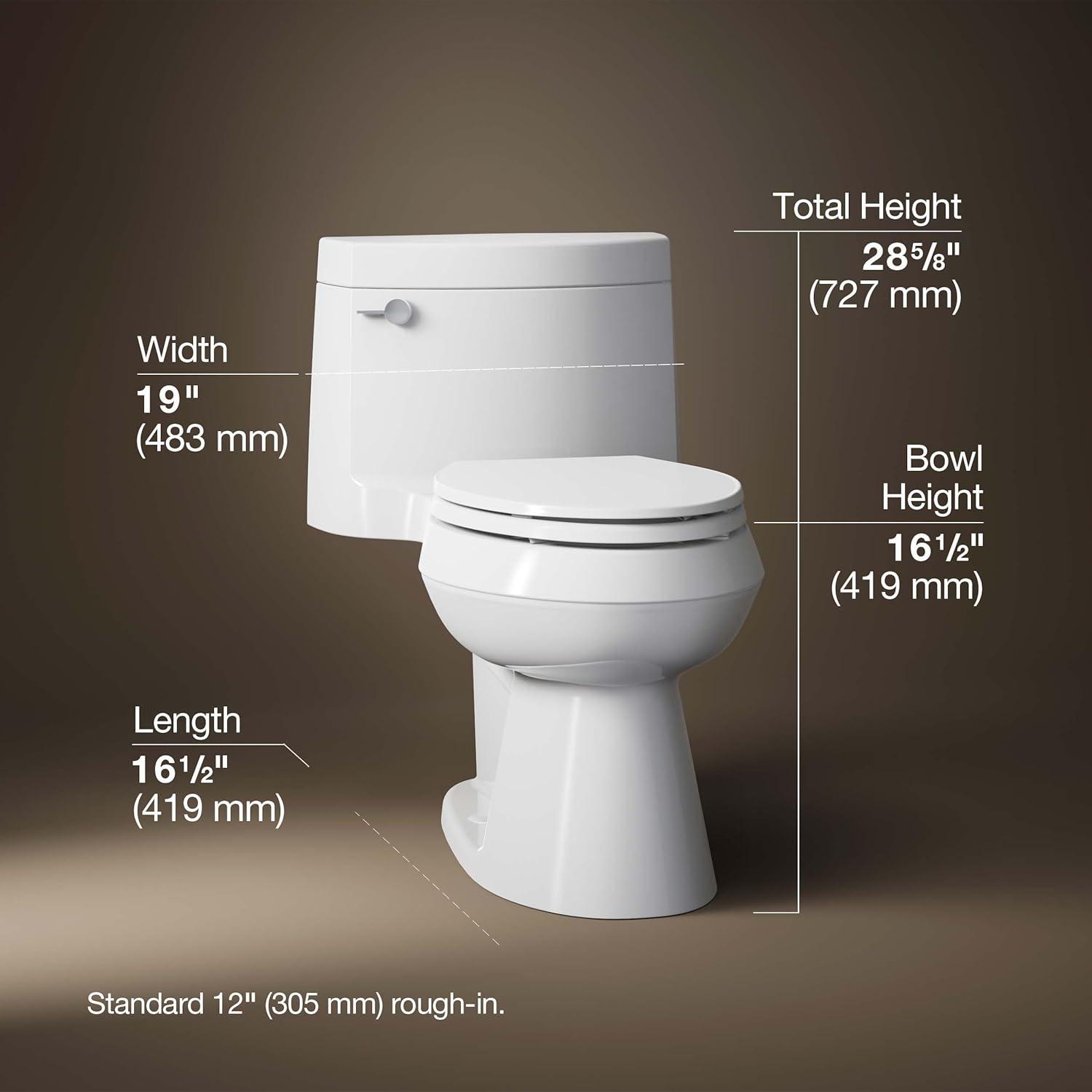 Cimarron® 1.28 GPF Water Efficient Elongated One-Piece toilet (Seat Included)