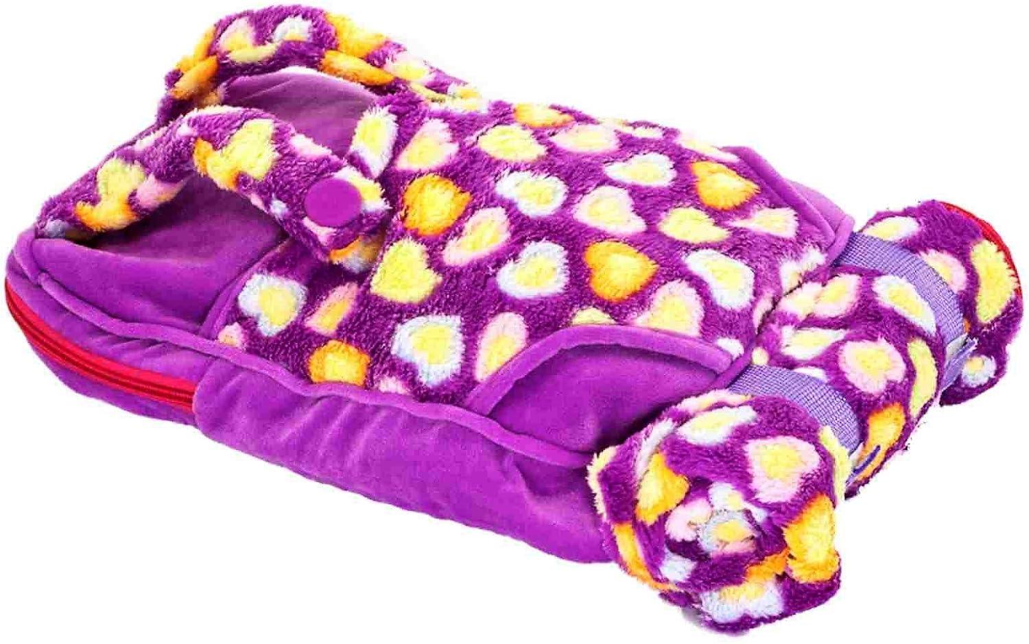 The Queen' Treasures 18 In Doll Carrier and Sleeping Bag, Purple Hearts