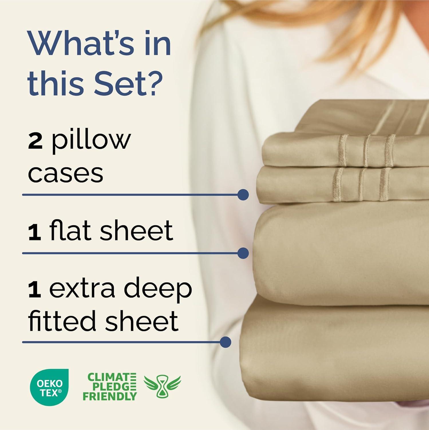 4 Piece Extra Deep Pocket Microfiber Sheet Set - CGK Linens