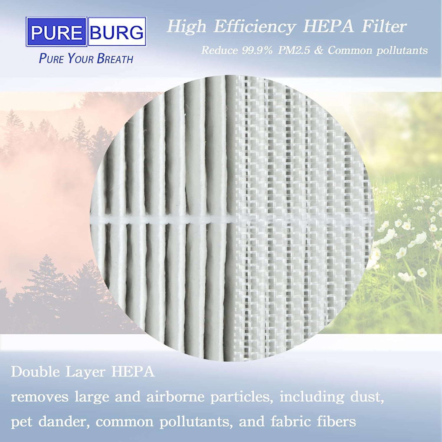 H13 HEPA Activated Carbon Air Purifier Replacement Filters, 2-Pack