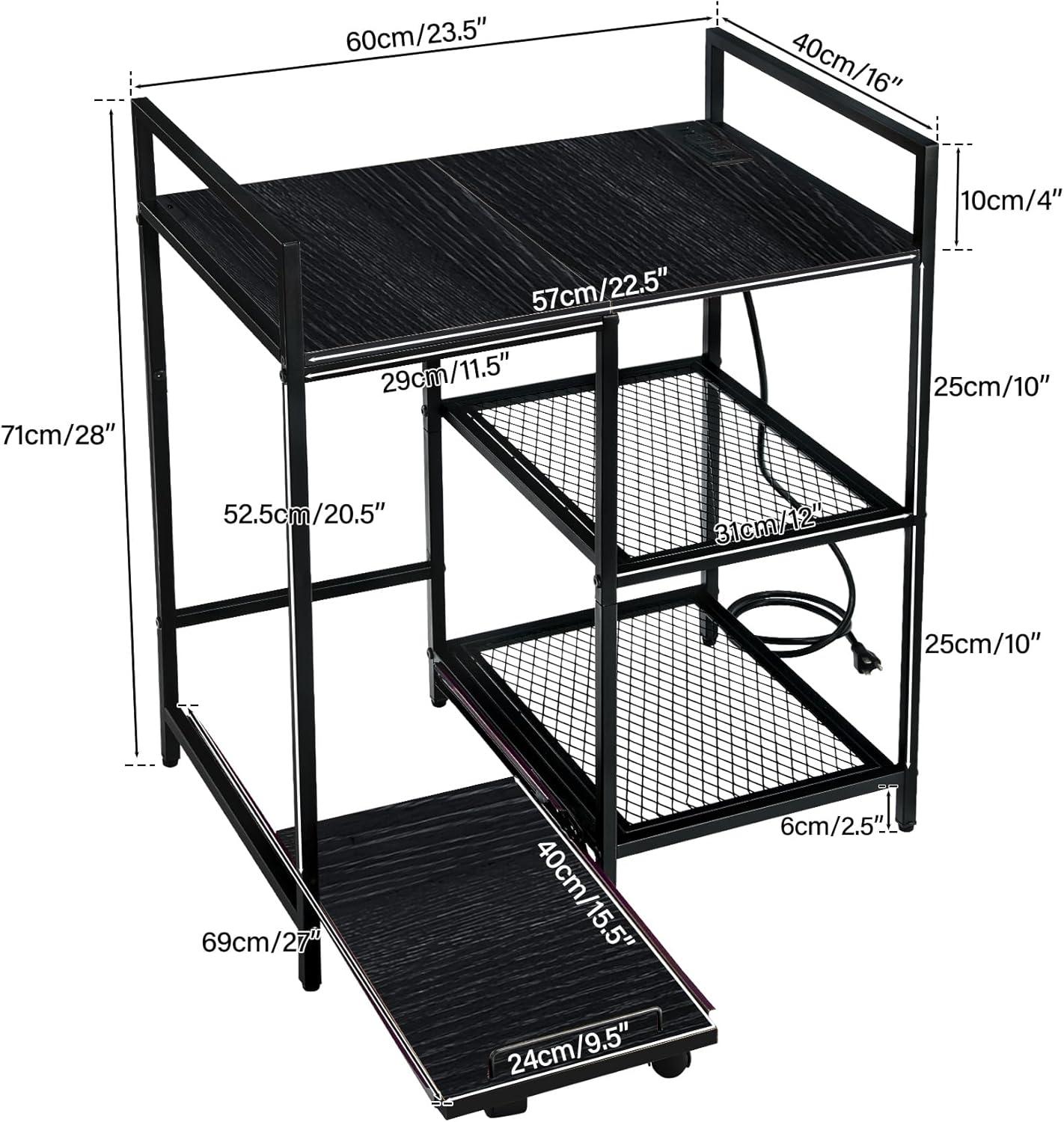 TC-HOMENY 28'' H x 23.5'' W Printer Stand