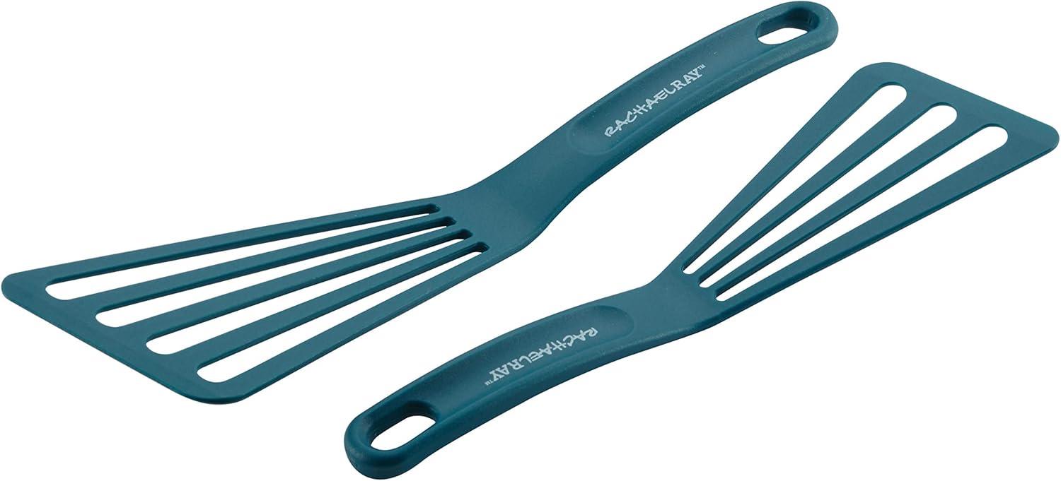 Rachael Ray Tools & Gadgets 2 Piece Nylon Turner Set, Marine Blue