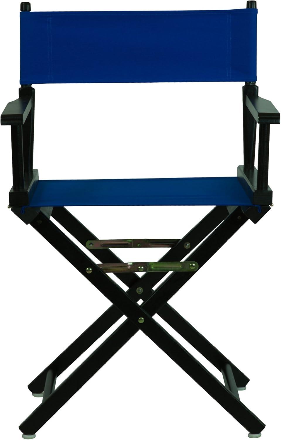 Classic Foldable Director's Chair in Royal Blue & Black