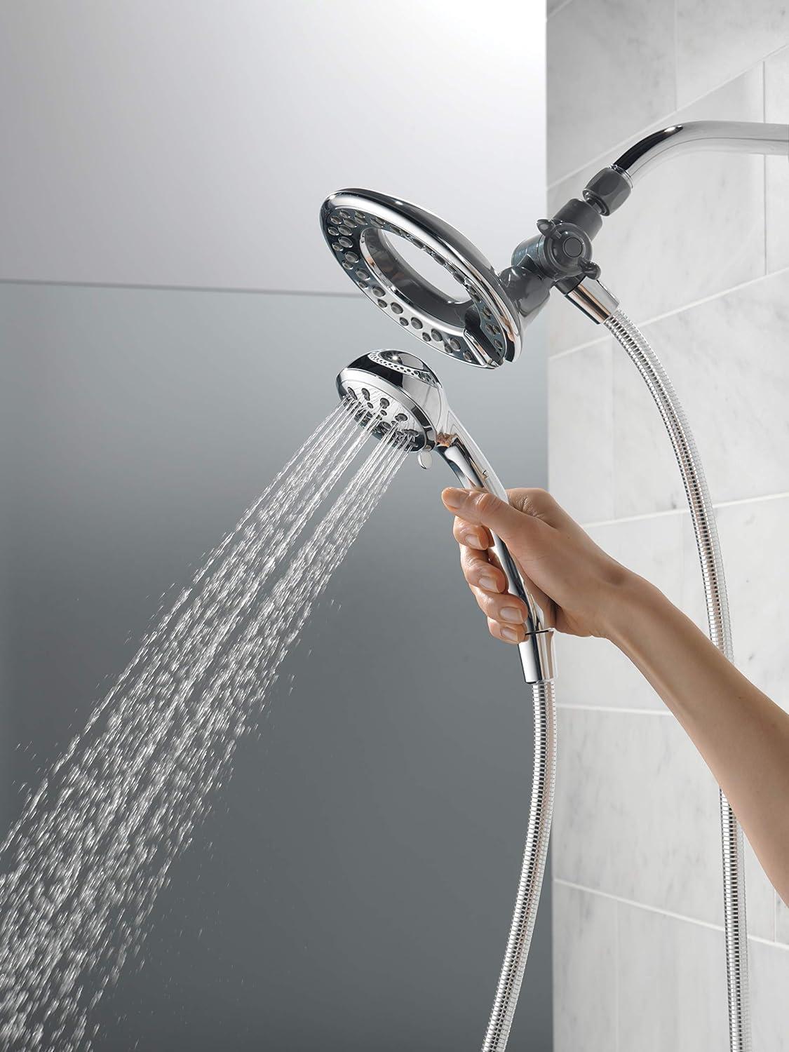 In2ition 2-in-1 Dual Hand Held Shower Head, 3-Spray Detachable Round Shower Head 1.75 GPM