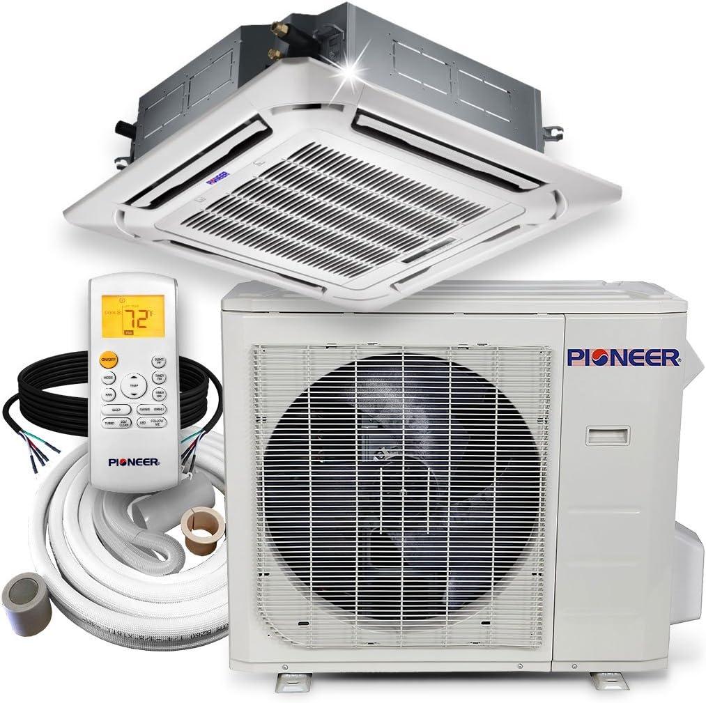 Pioneer 24,000 BTU White Ceiling Mount Cassette Mini Split Heat Pump