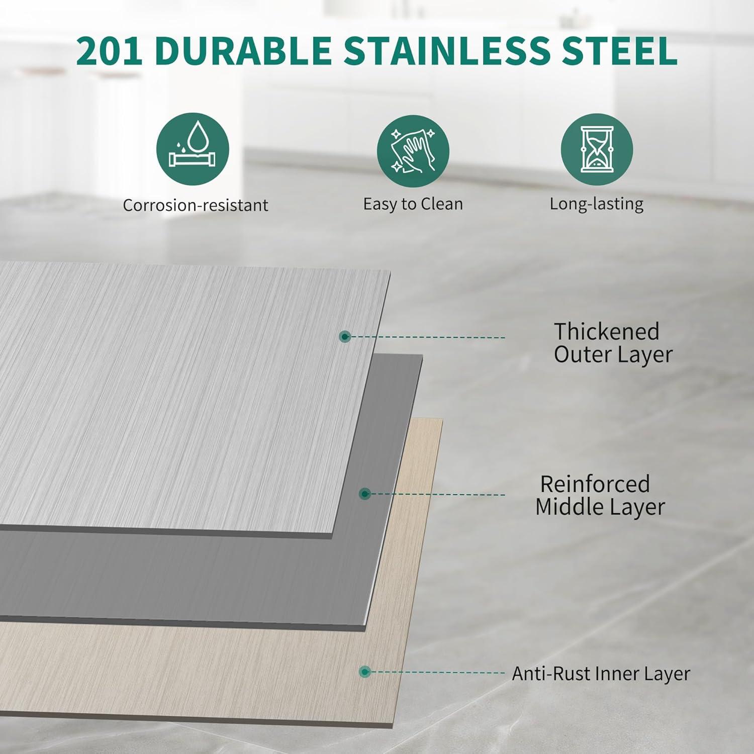 YITAHOME 36" x 24" Stainless Steel Table for Prep & Work with Backsplash, NSF Metal Table Prep Table with Undershelf for Home Kitchen Restaurant Garage Warehouse