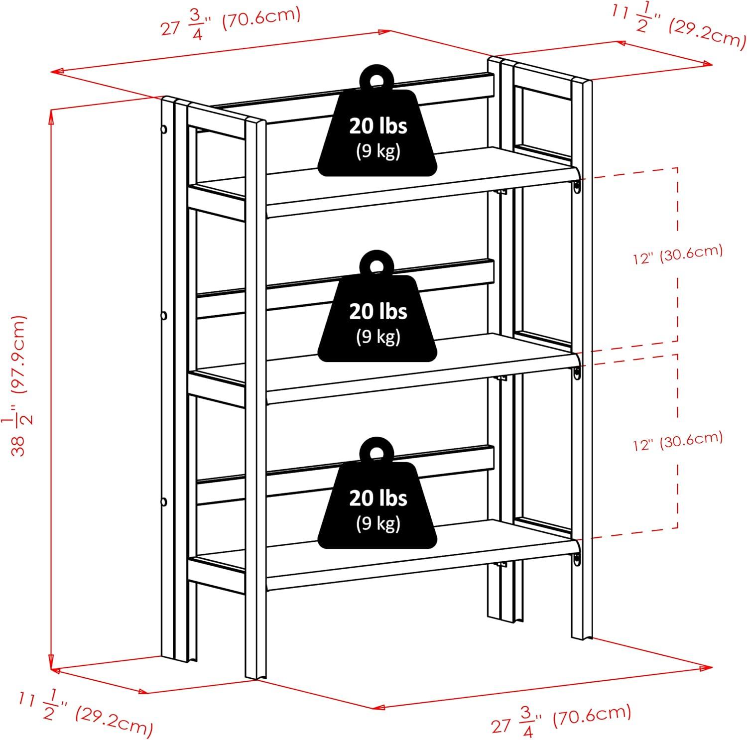 38.54" Terry Folding Bookcase - Winsome