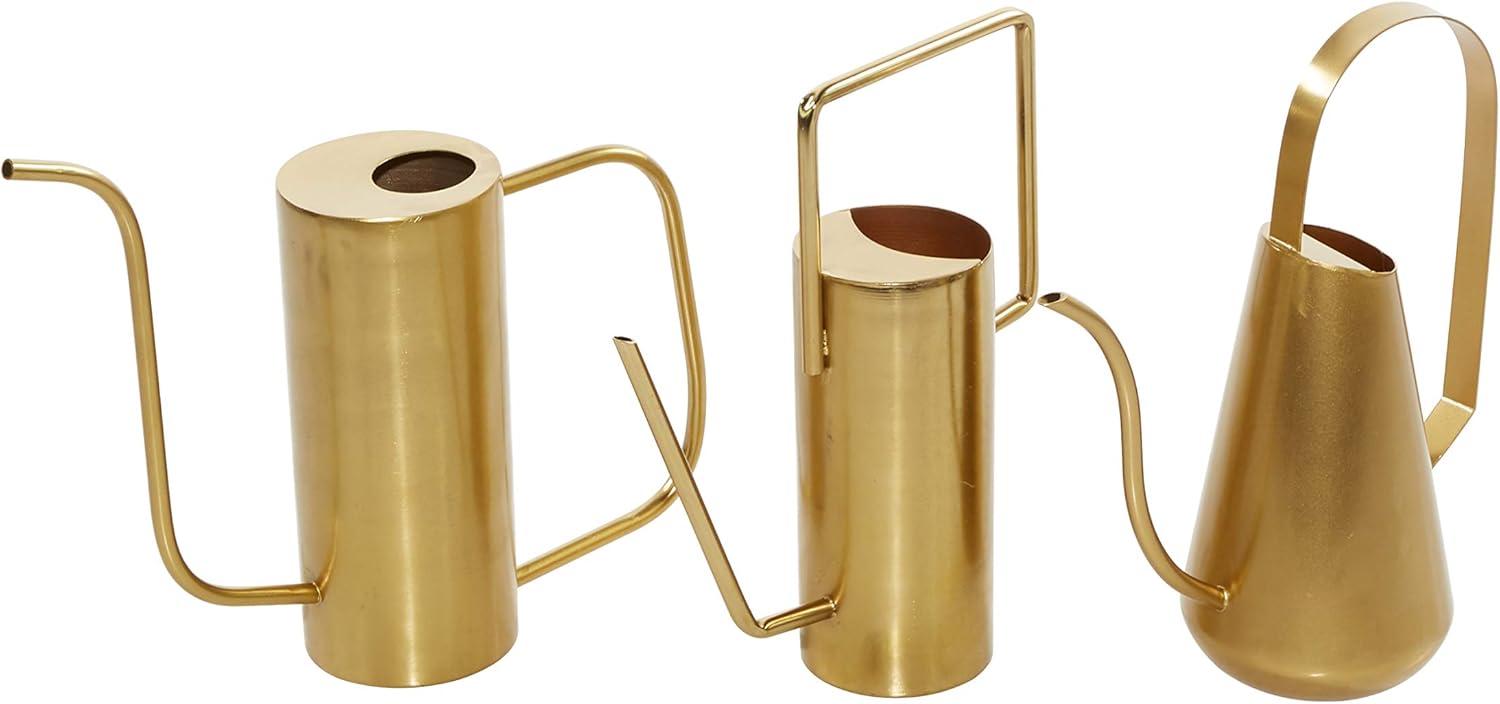 Set of 3 Glam Metal Tall Planters Gold - Olivia & May