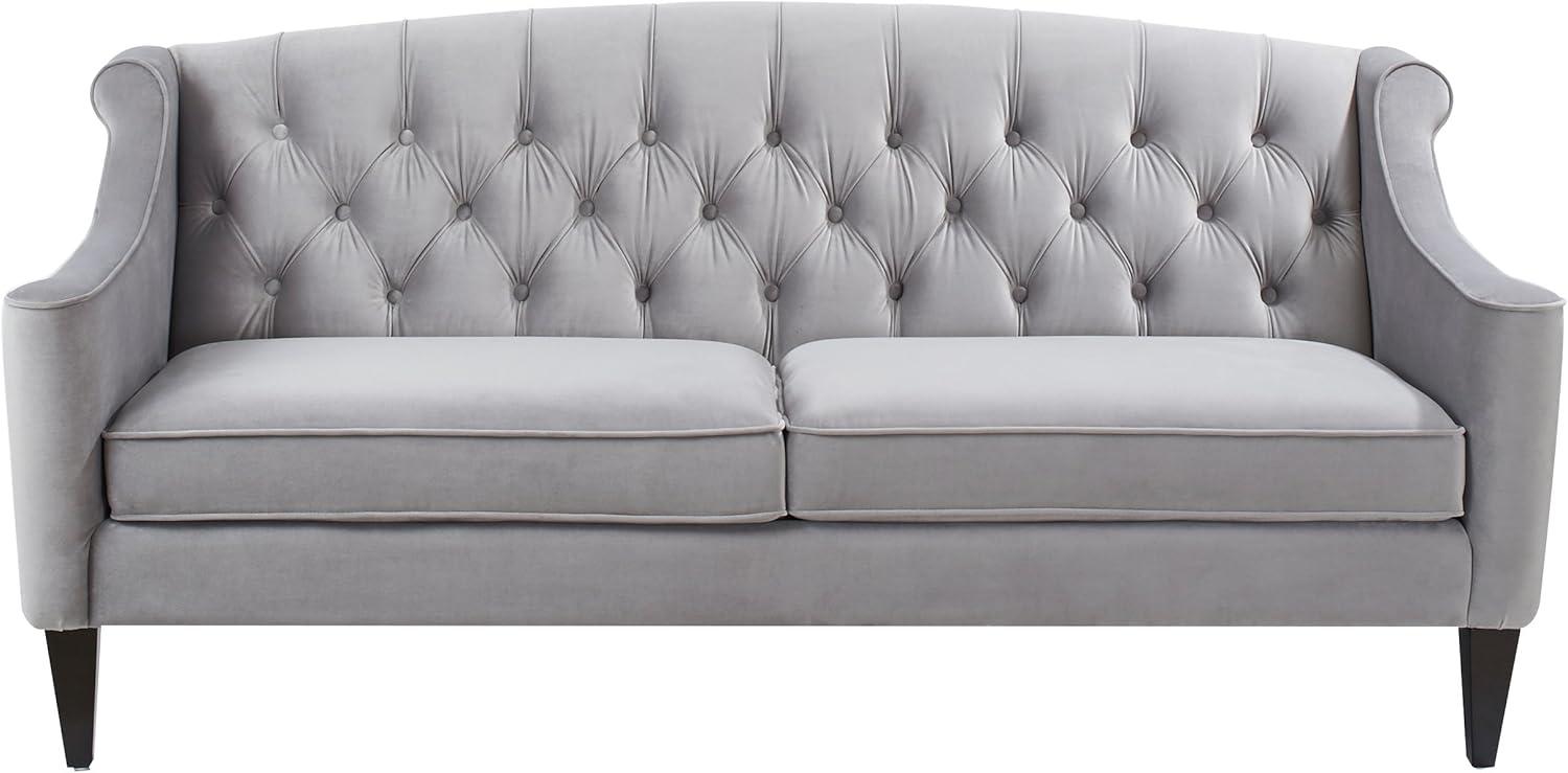 Ken Upholstered Button Tufted Sofa, Opal Grey