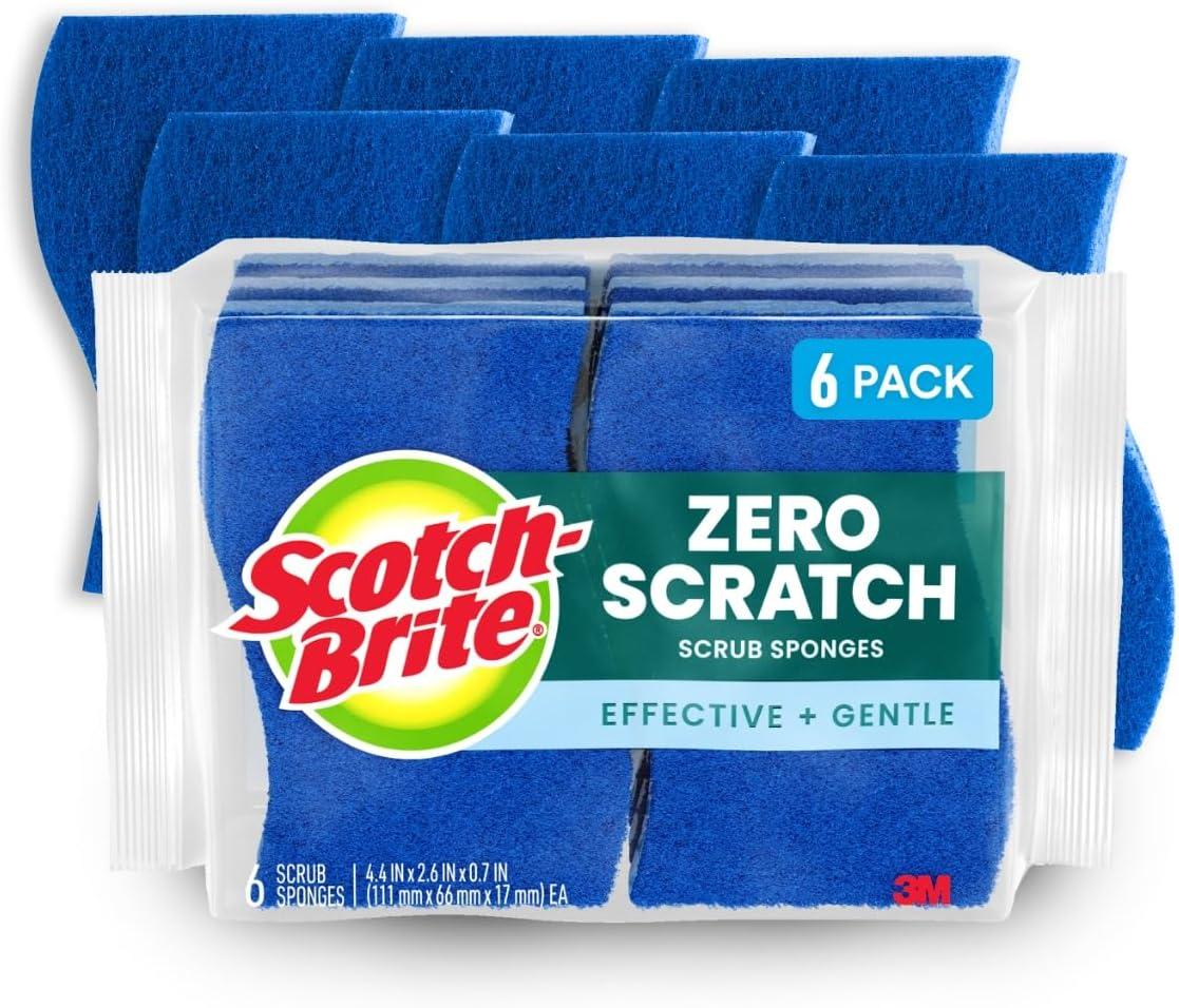 Scotch-Brite Zero-Scratch Scrub Sponges - 6ct
