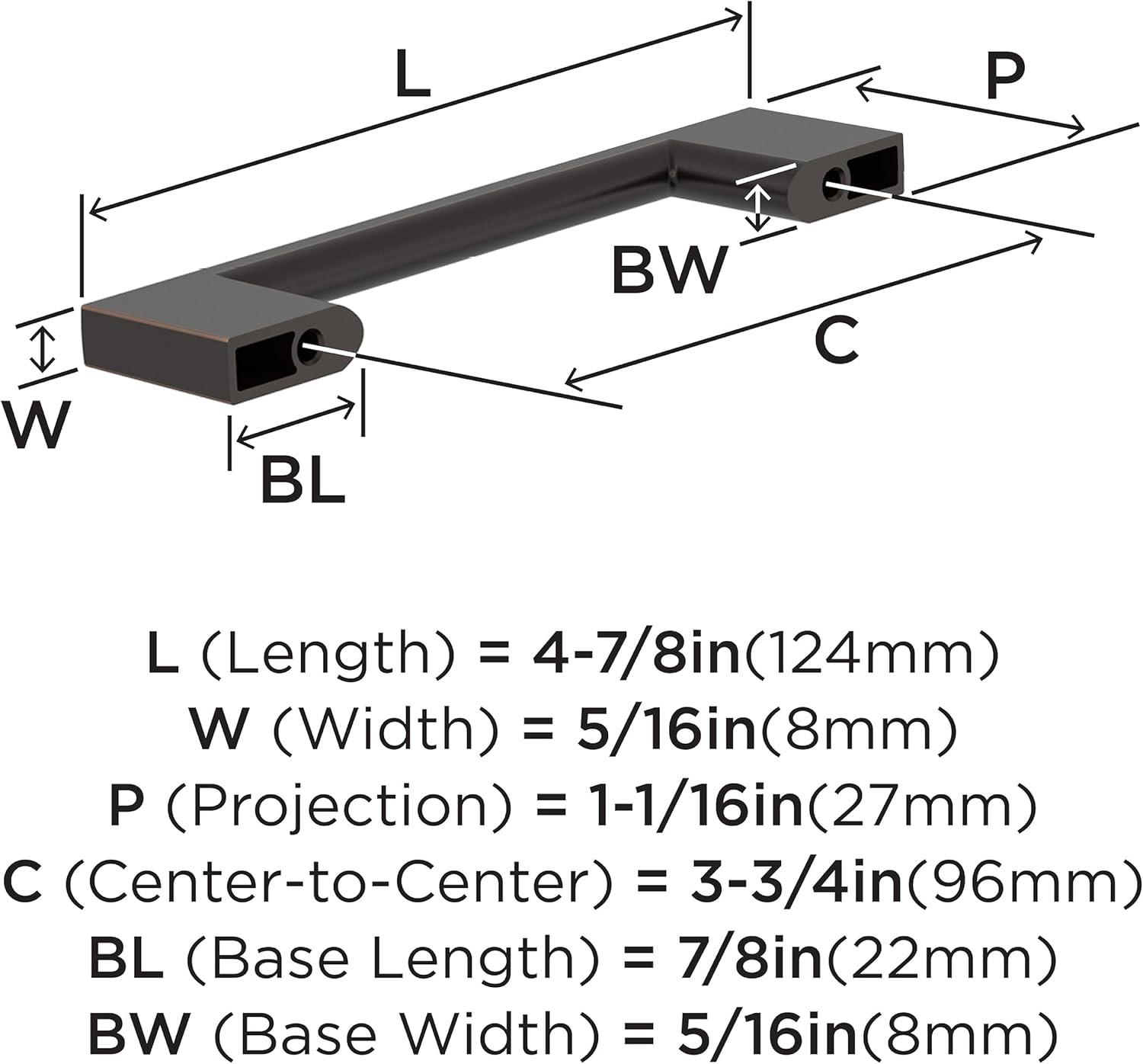 Oil Rubbed Bronze Modern Cabinet Pulls with Mounting Hardware