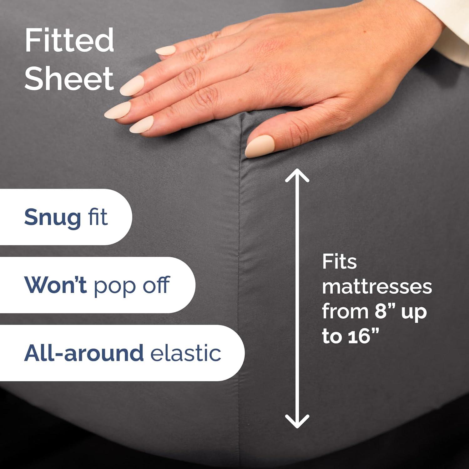 Sweet Home Collection All Season Bed-in-A-Bag 5pc/7pc Solid Color Comforter & Sheet Set Ultra Soft Bedding by Sweet Home Collection