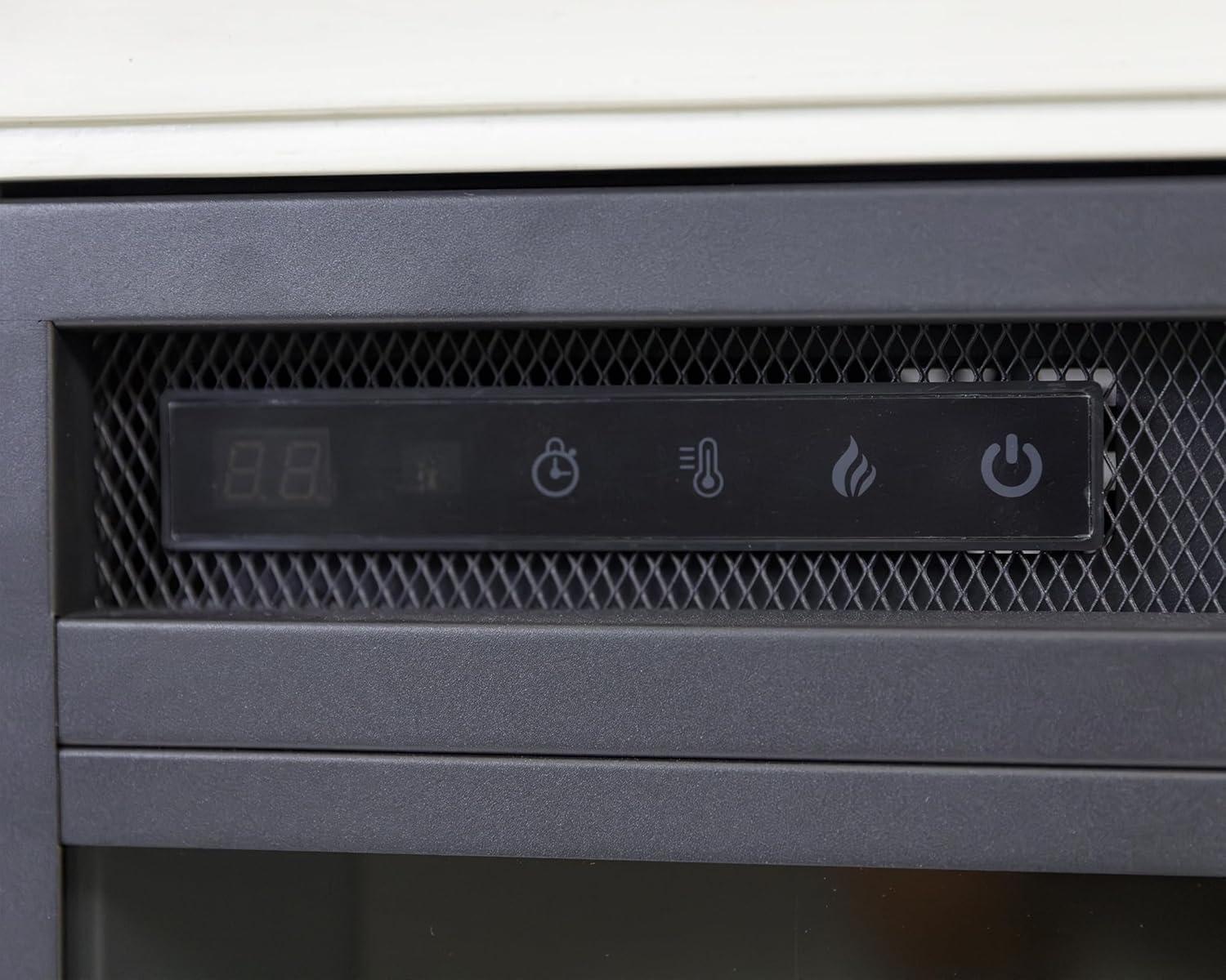 Birch Lane™ Frye Three 8' Tall Bookcase Wall With Fireplace and Ladder, Storage Organizer, Black