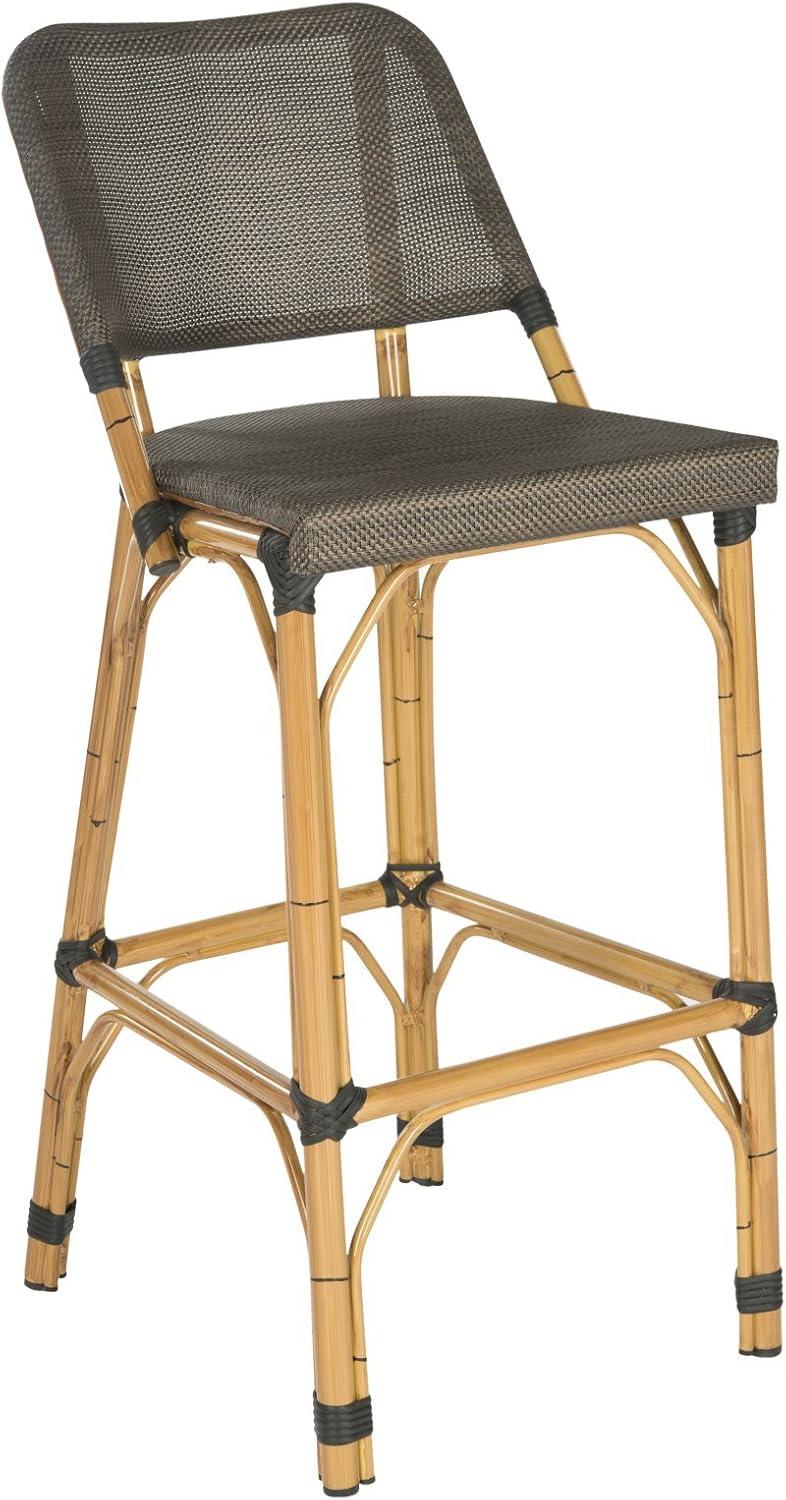 Deltana Bar Stool Brown (Indoor/Outdoor)  - Safavieh