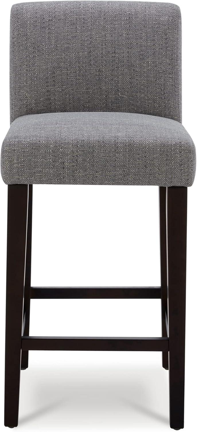 CHITA 25 inch Bar Stools Set of 2, Fabric in Fog Grey