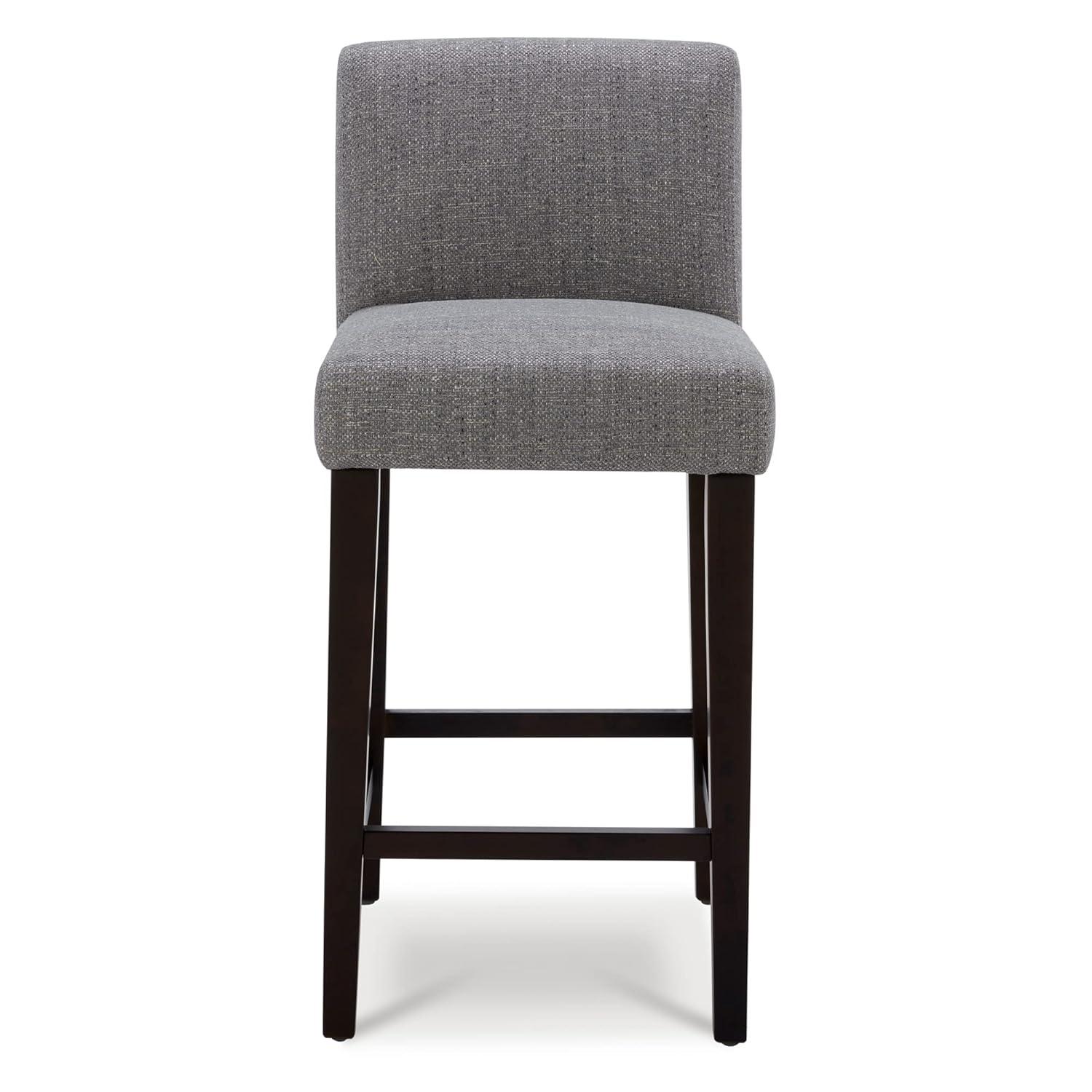 CHITA 25 inch Bar Stools Set of 2, Fabric in Fog Grey