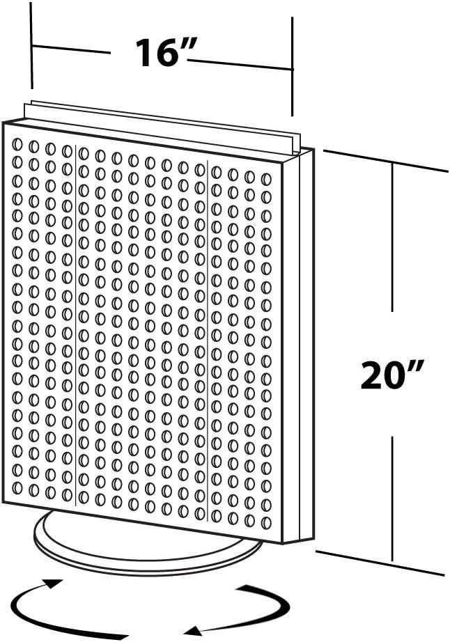 Azar Displays 700500-WHT Revolving 16"W x 20.25"H Pegboard Counter Display