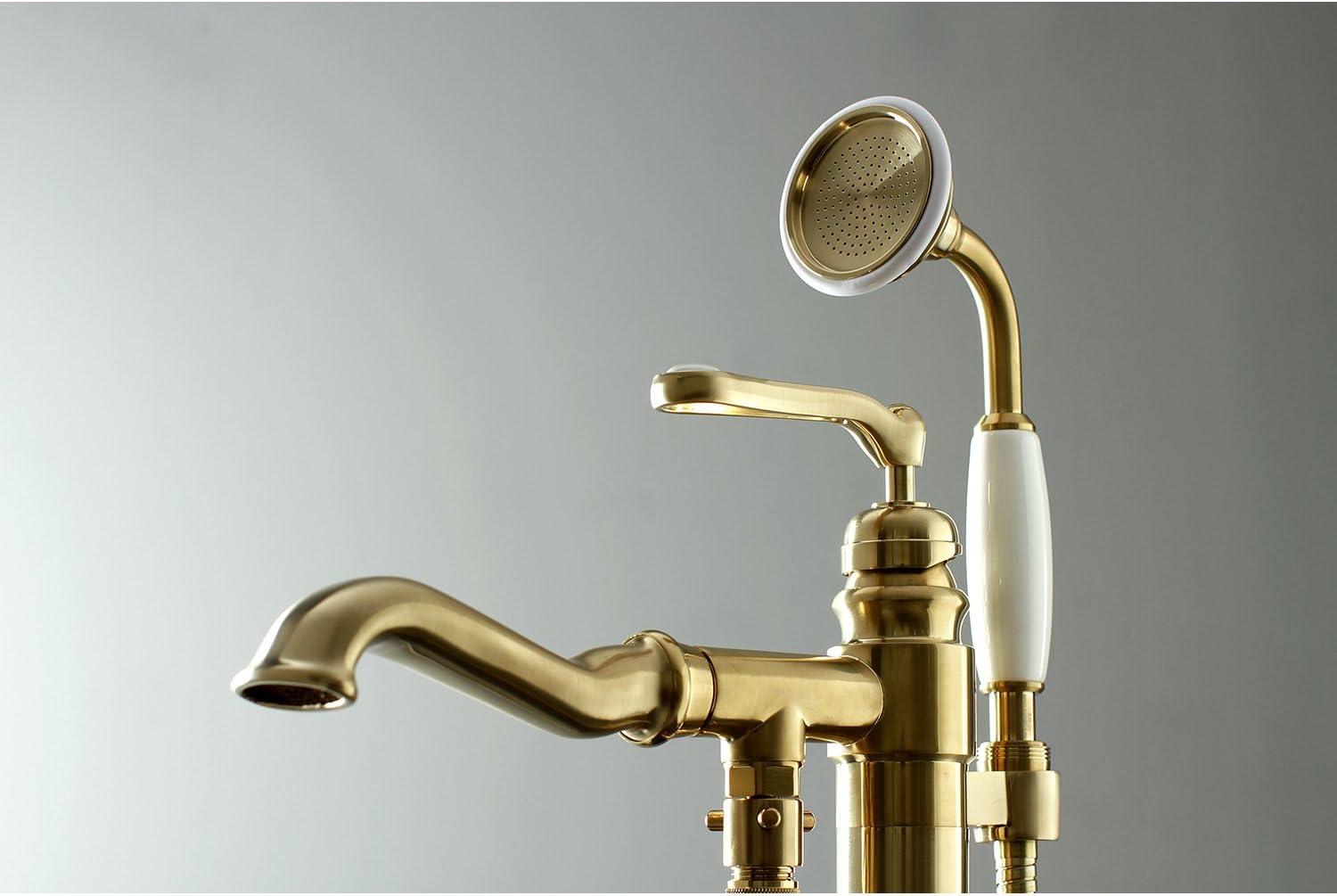 Kingston Brass Royale Single-Handle 1-Hole Freestanding Tub Faucet with Hand Shower