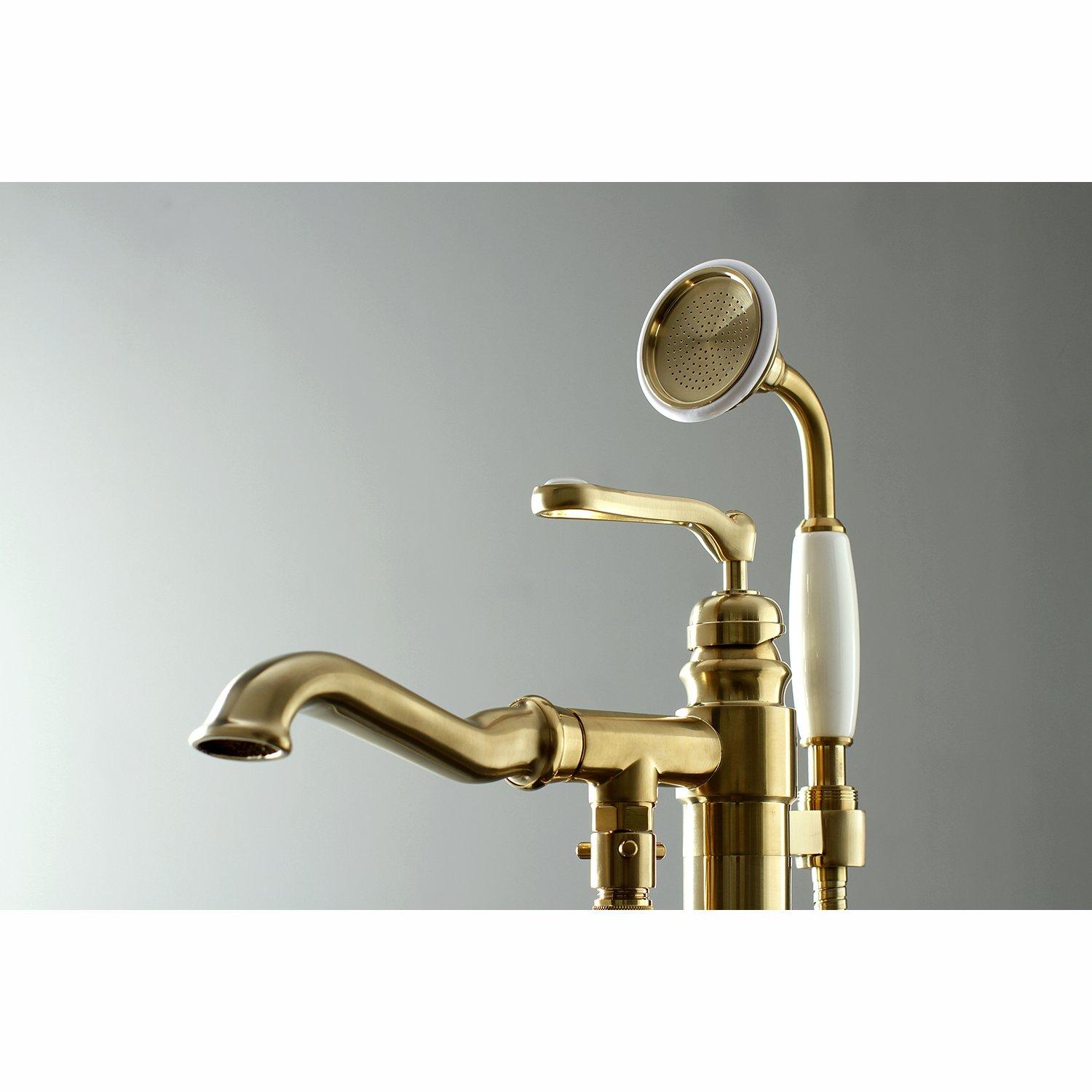 Kingston Brass Royale Single-Handle 1-Hole Freestanding Tub Faucet with Hand Shower