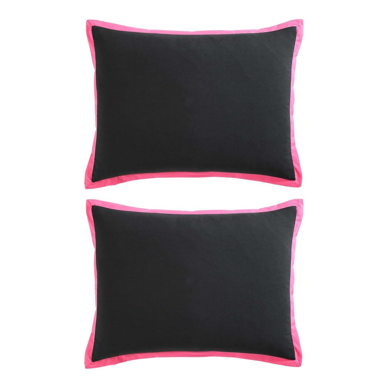 Betseyville Johnson Signature Hotel Solid Black King 4pc Comforter Sham Bonus Set