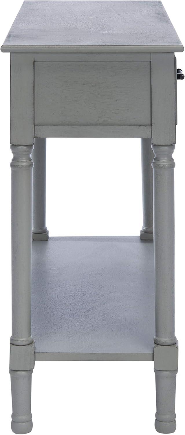 SAFAVIEH Ryder Solid 2 Drawer Console Table, Distressed Grey