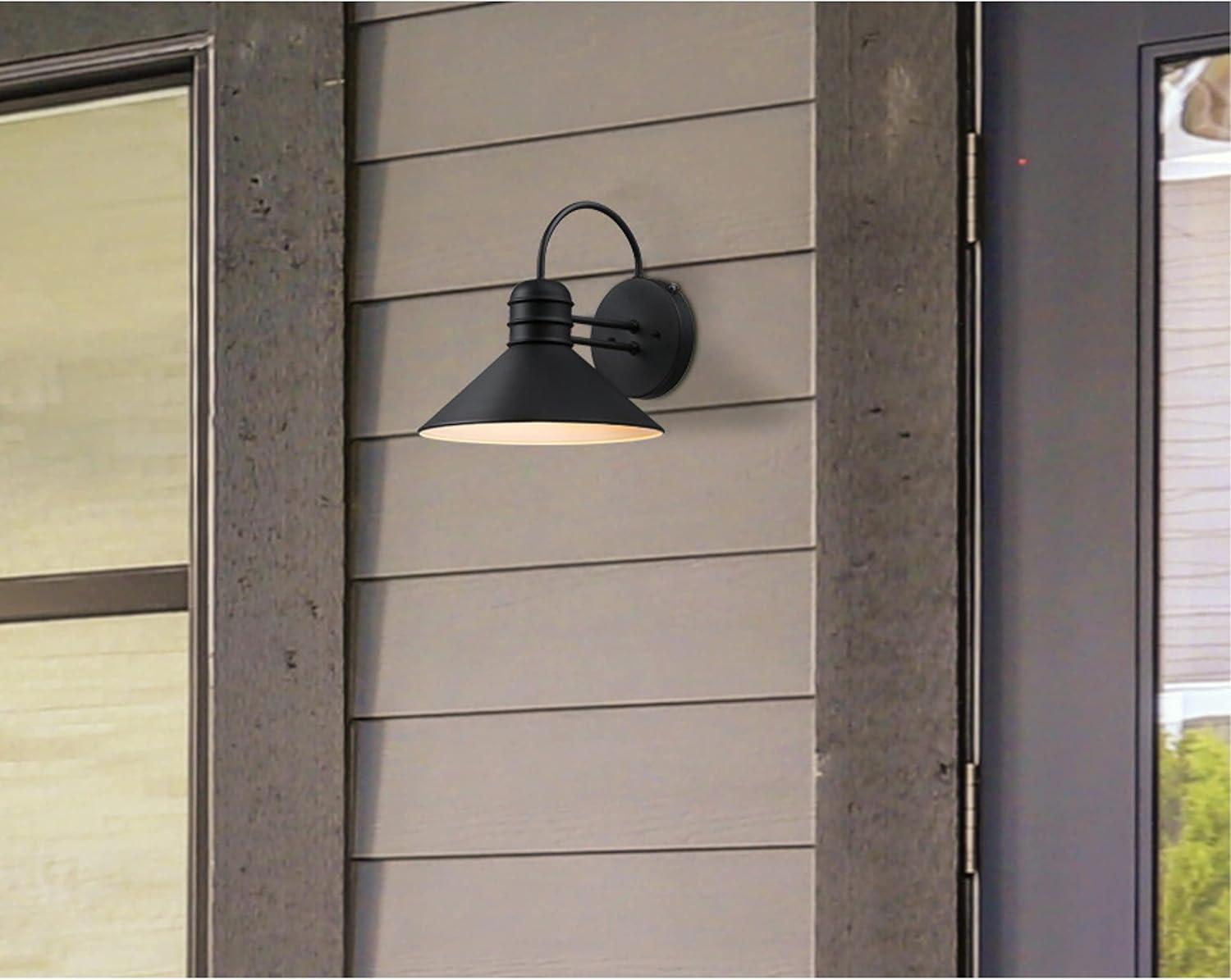 Westinghouse Lighting  Watts Creek One Light Outdoor Wall Fixture with Dusk to Dawn Sensor, Textured Black Finish - 1-Light