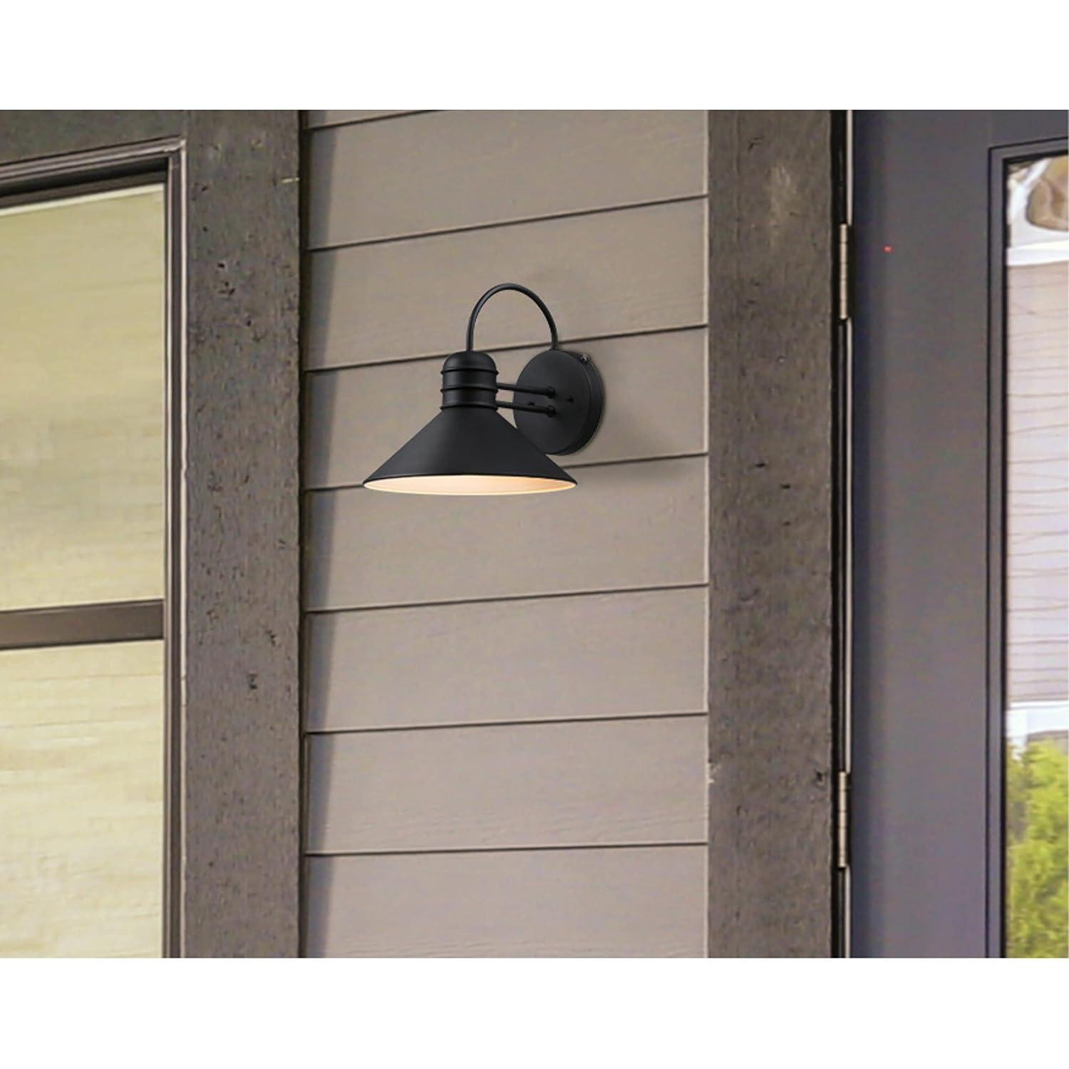 Westinghouse Lighting  Watts Creek One Light Outdoor Wall Fixture with Dusk to Dawn Sensor, Textured Black Finish - 1-Light