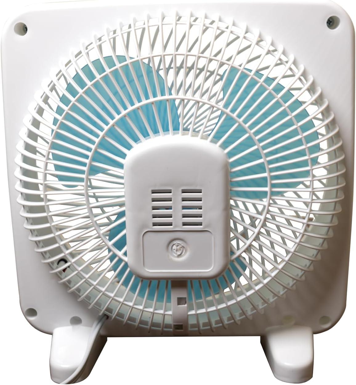 Seasons Comfort 9" White and Blue Portable Table Fan