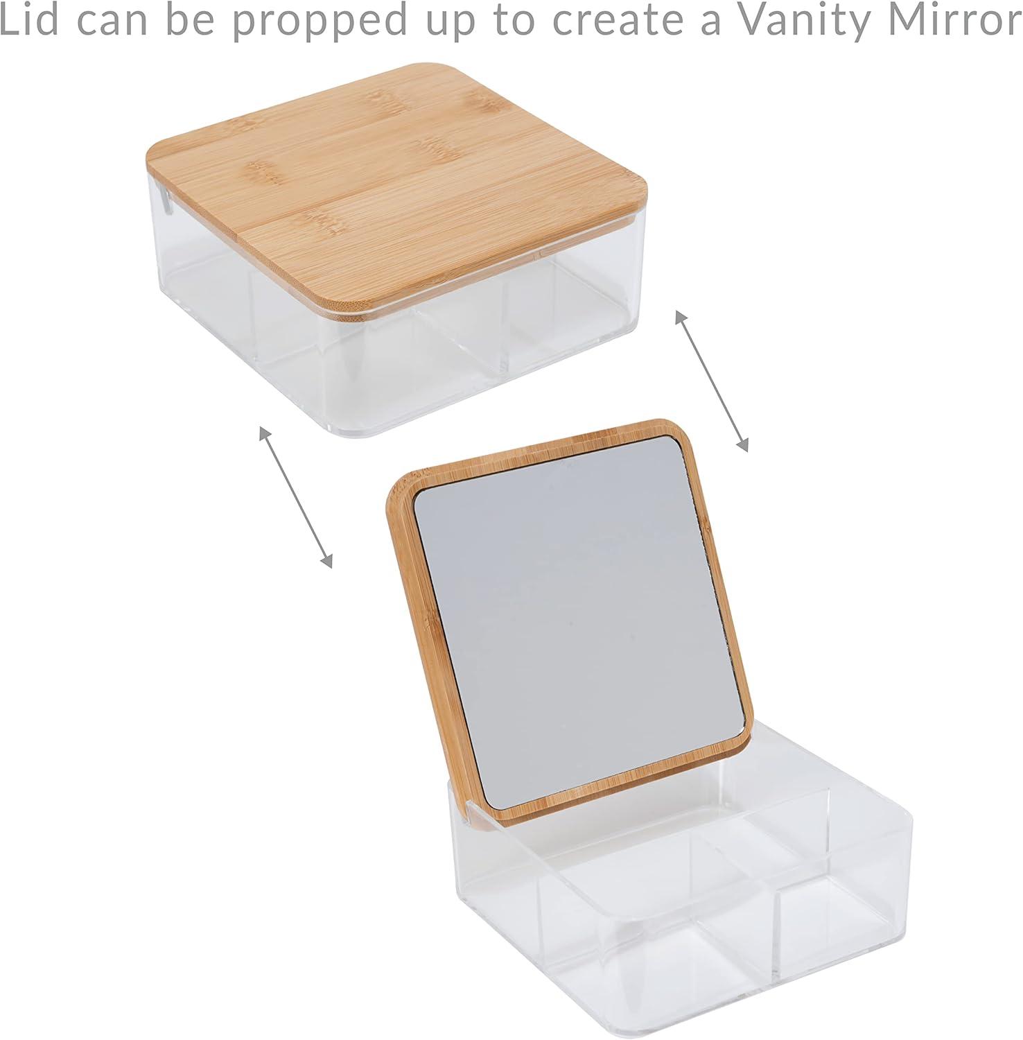 Simplify Plastic 3 Compartment Makeup Organizer