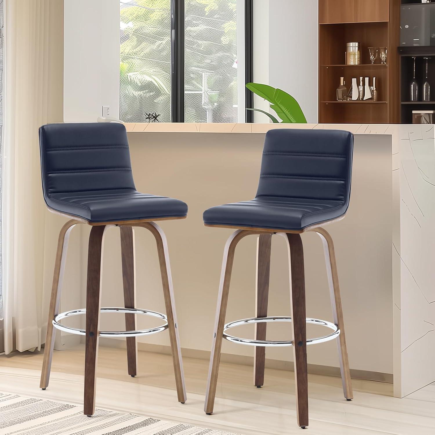 Corrigan Studio® Upholstered Swivel Stool (Set of 2)