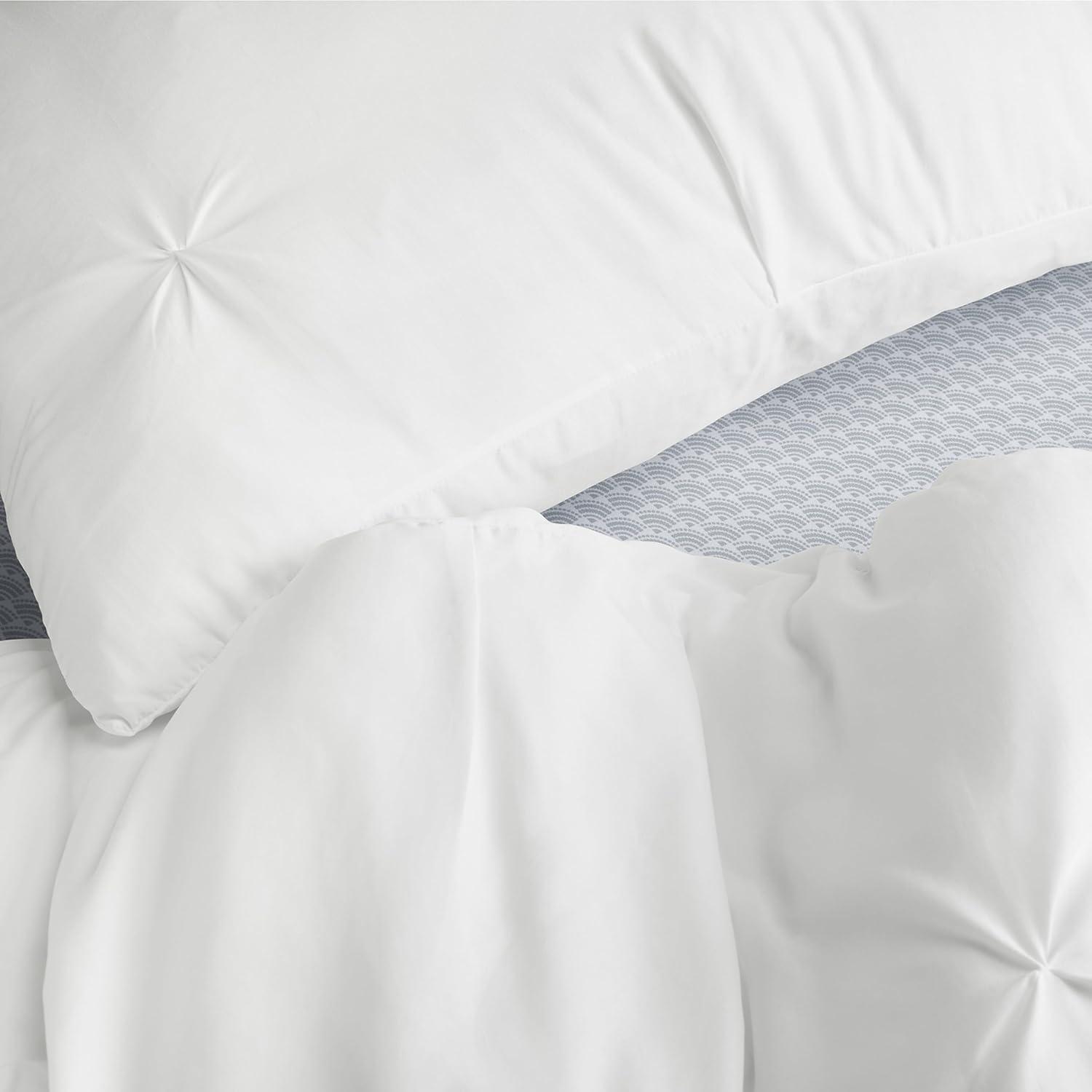 7pc Queen Simply Clean Pleated Bed in a Bag White - Serta: Polyester, Stain-Resistant, Machine Washable