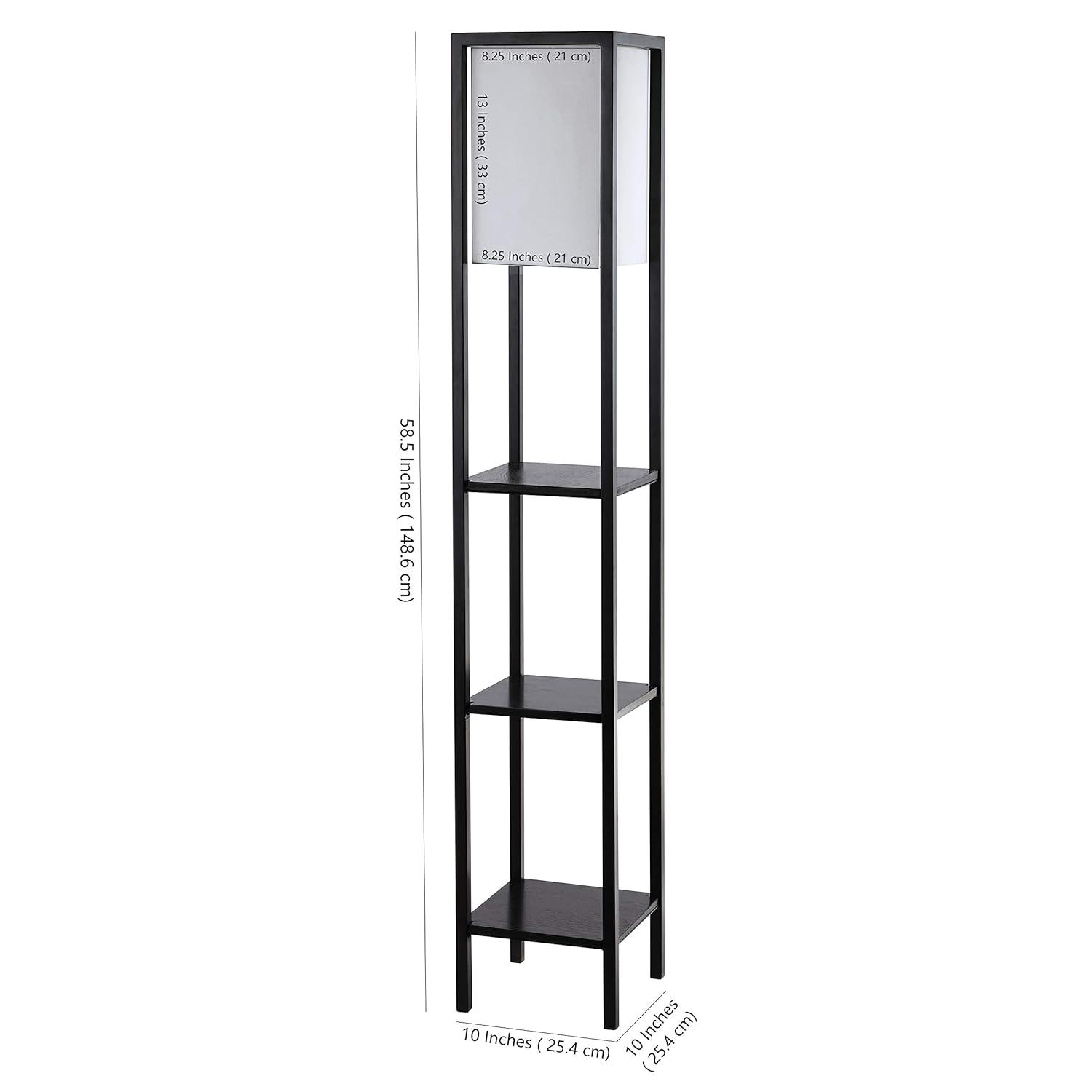 Rista Shelf Floor Lamp - FLL4044 - Black - Safavieh