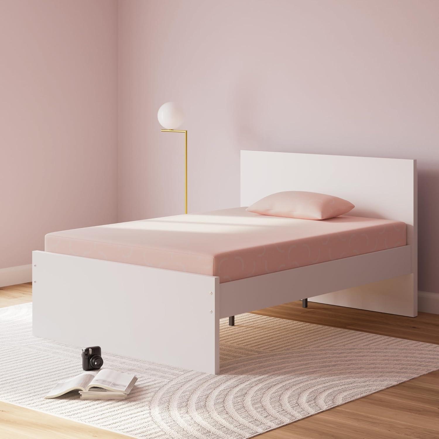 Full Size Pink Memory Foam Mattress with Pillow