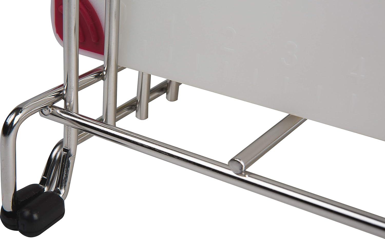 Silver Stainless Steel 6-Slot Cutting Board Storage Rack