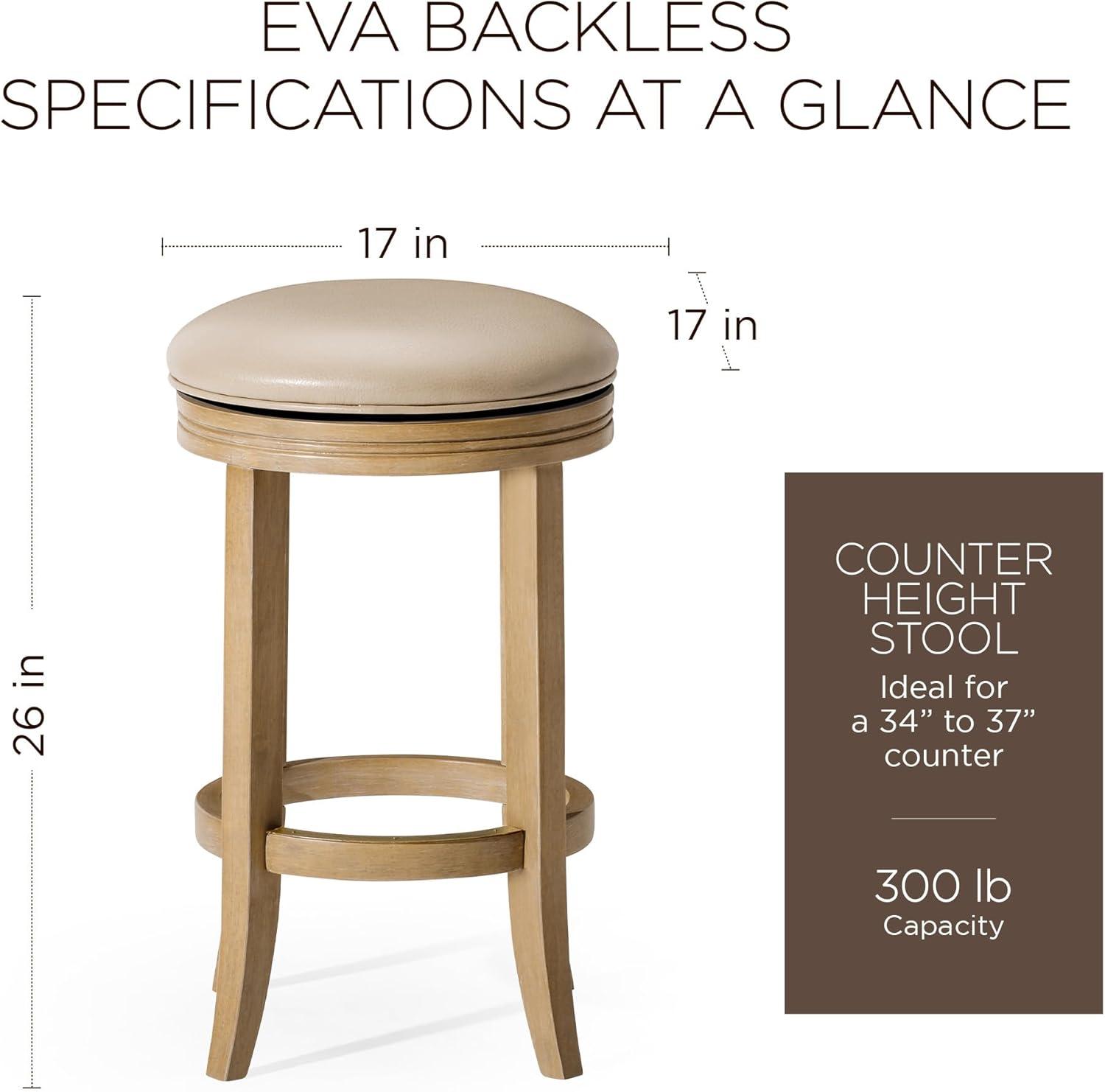 Maven Lane Eva Kitchen Stool with Vegan Leather