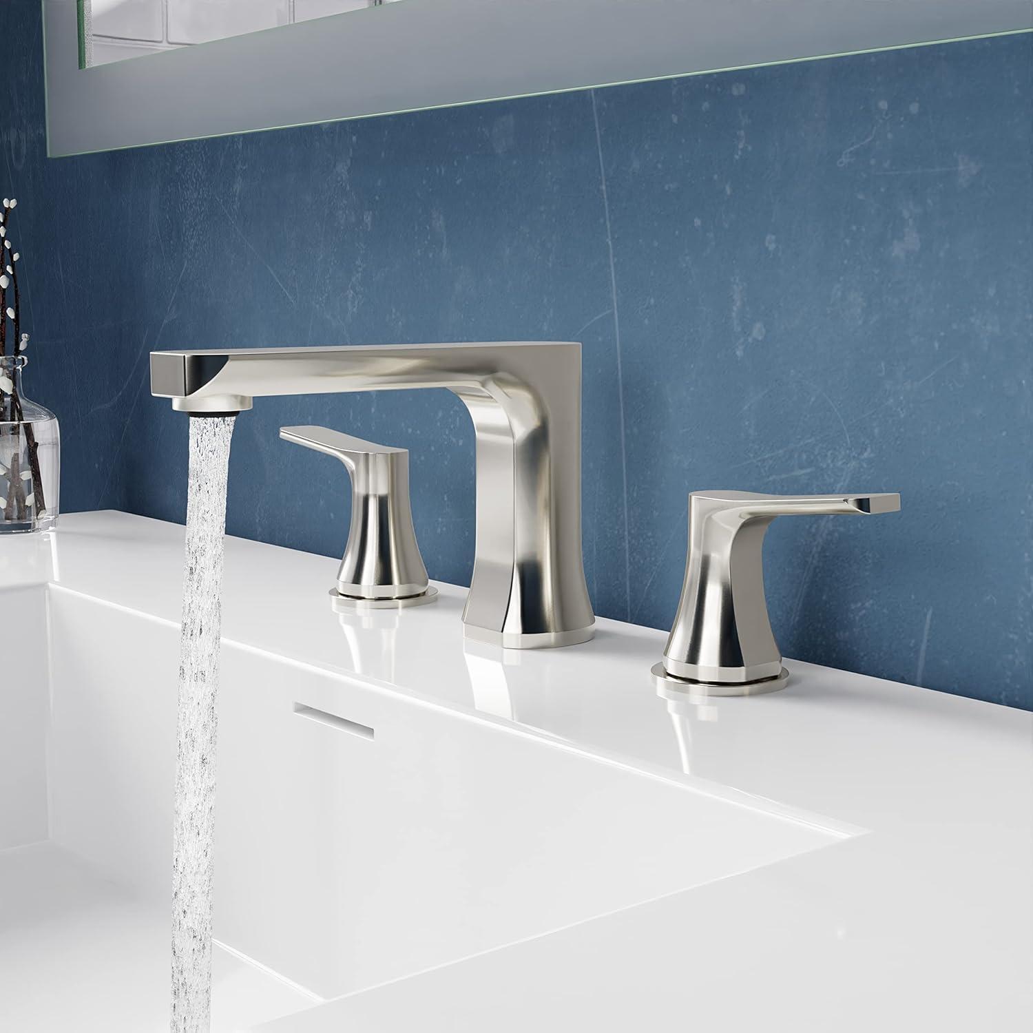 Widespread 2-handle Bathroom Faucet with Drain Assembly