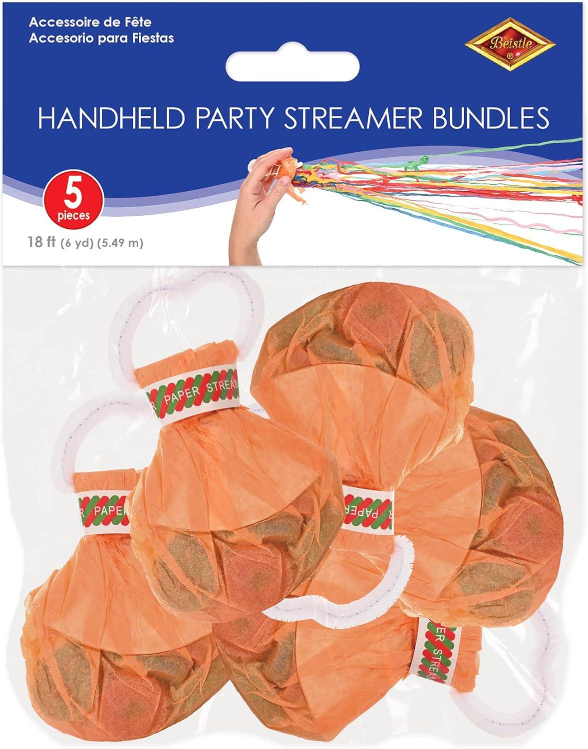 Beistle Handheld Party Streamer Bundles, (5/Pkg) Multicolored