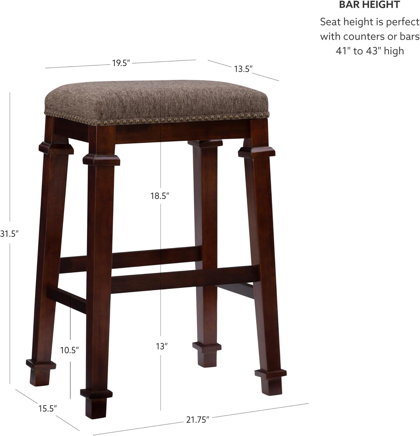 Kennedy Backless Barstool Wood - Linon