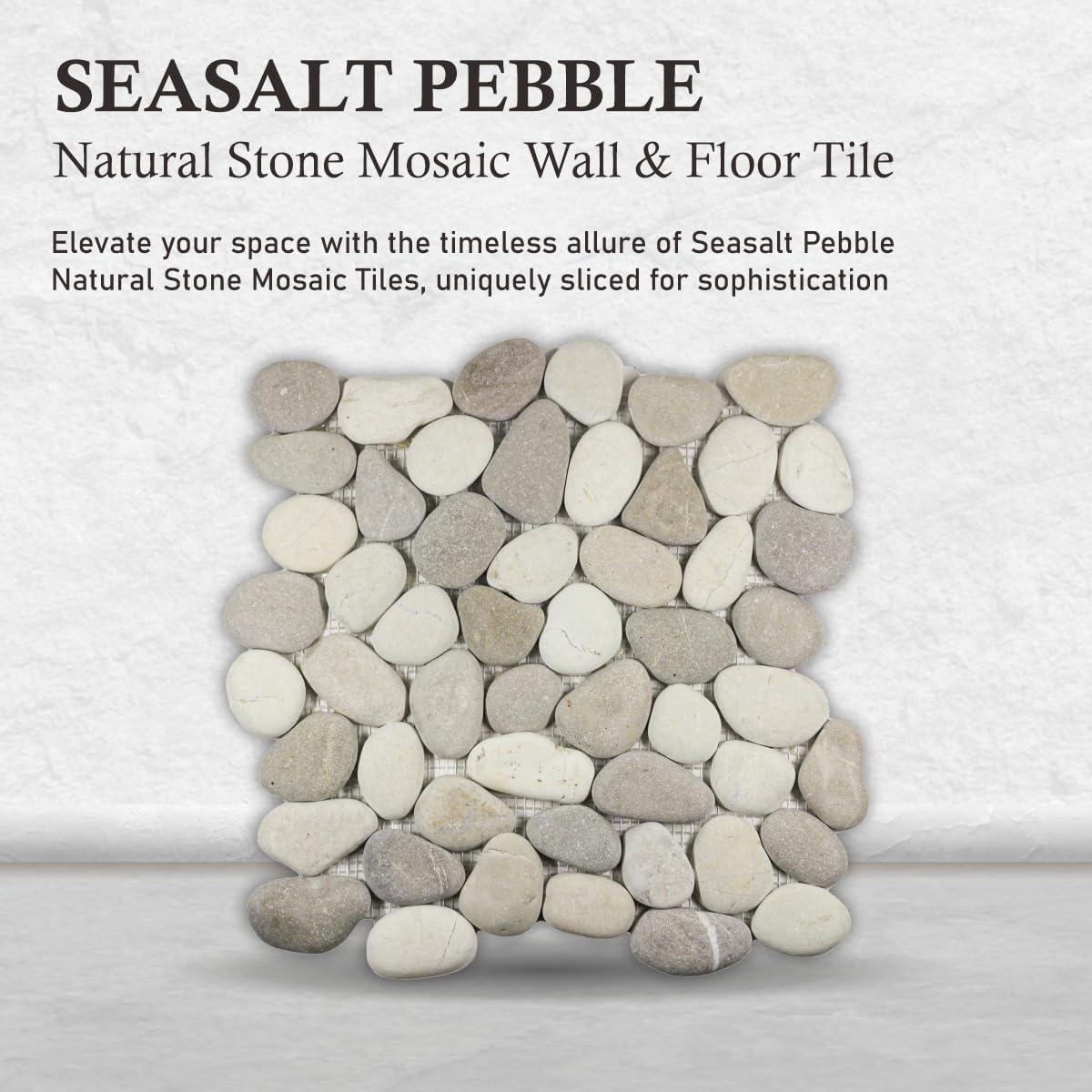 Kansas 12" x 12" Natural Stone Pebbles Mosaic Wall & Floor Tile