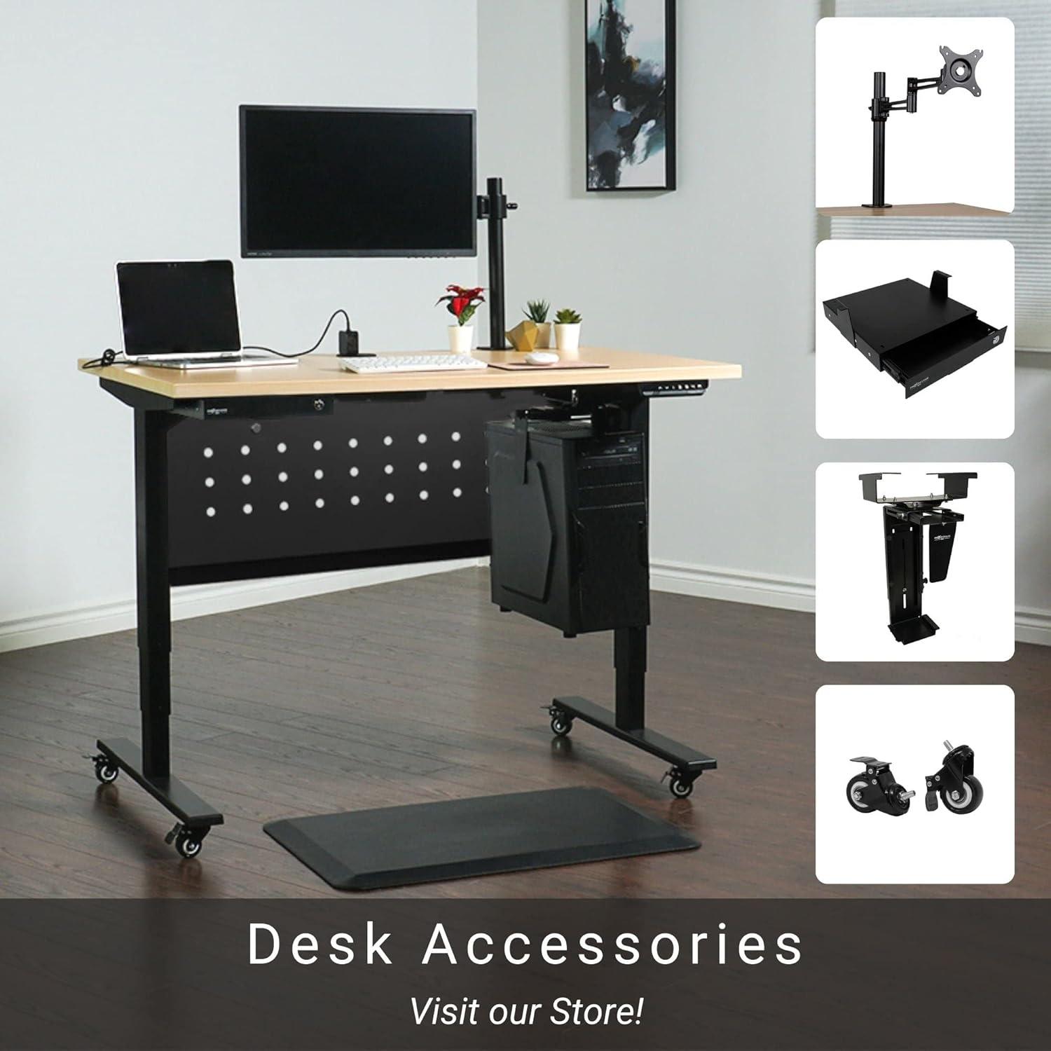 PROGRESSIVE AUTOMATIONS Under Desk Mount Drawer for Stand up Desk- White, Big, DS-01-White