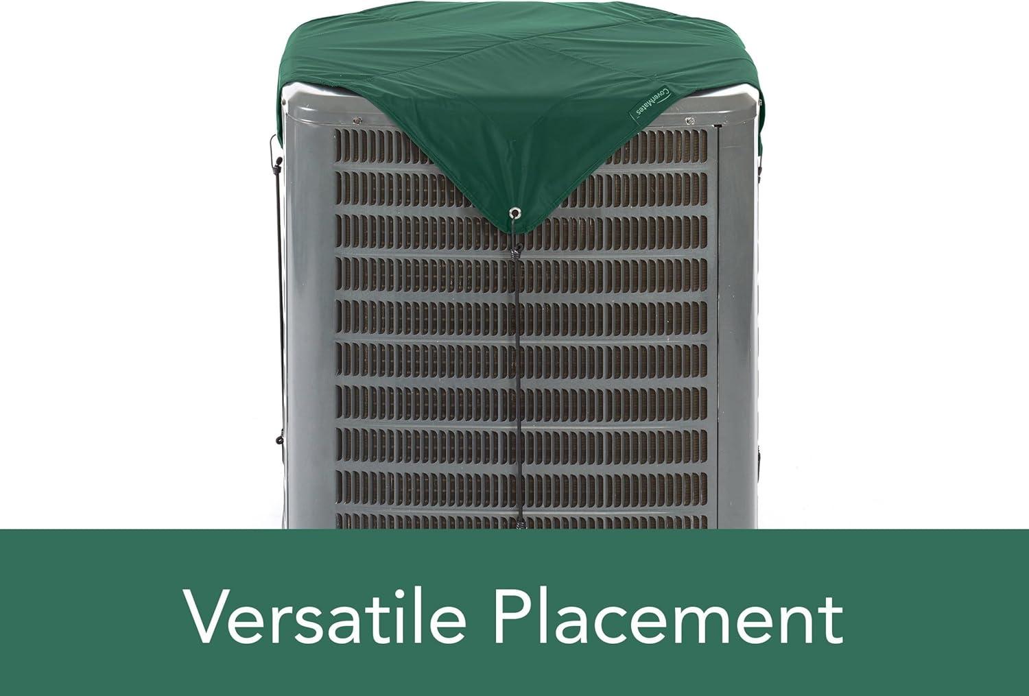 Covermates Armor Top Air Conditioner Cover - Durable Outdoor Protection for AC Units, Classic 12-Guage Vinyl, Armor Top 24W x 24D, Green