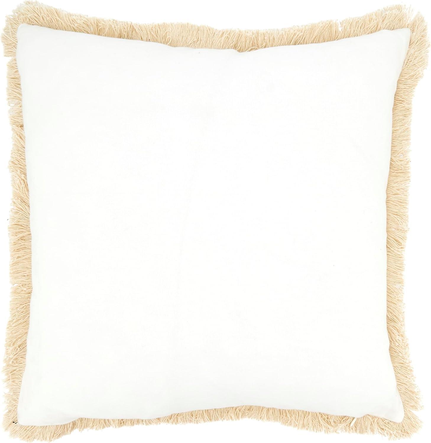 Palm Breeze Embroidered Cotton Euro Throw Pillow Cover