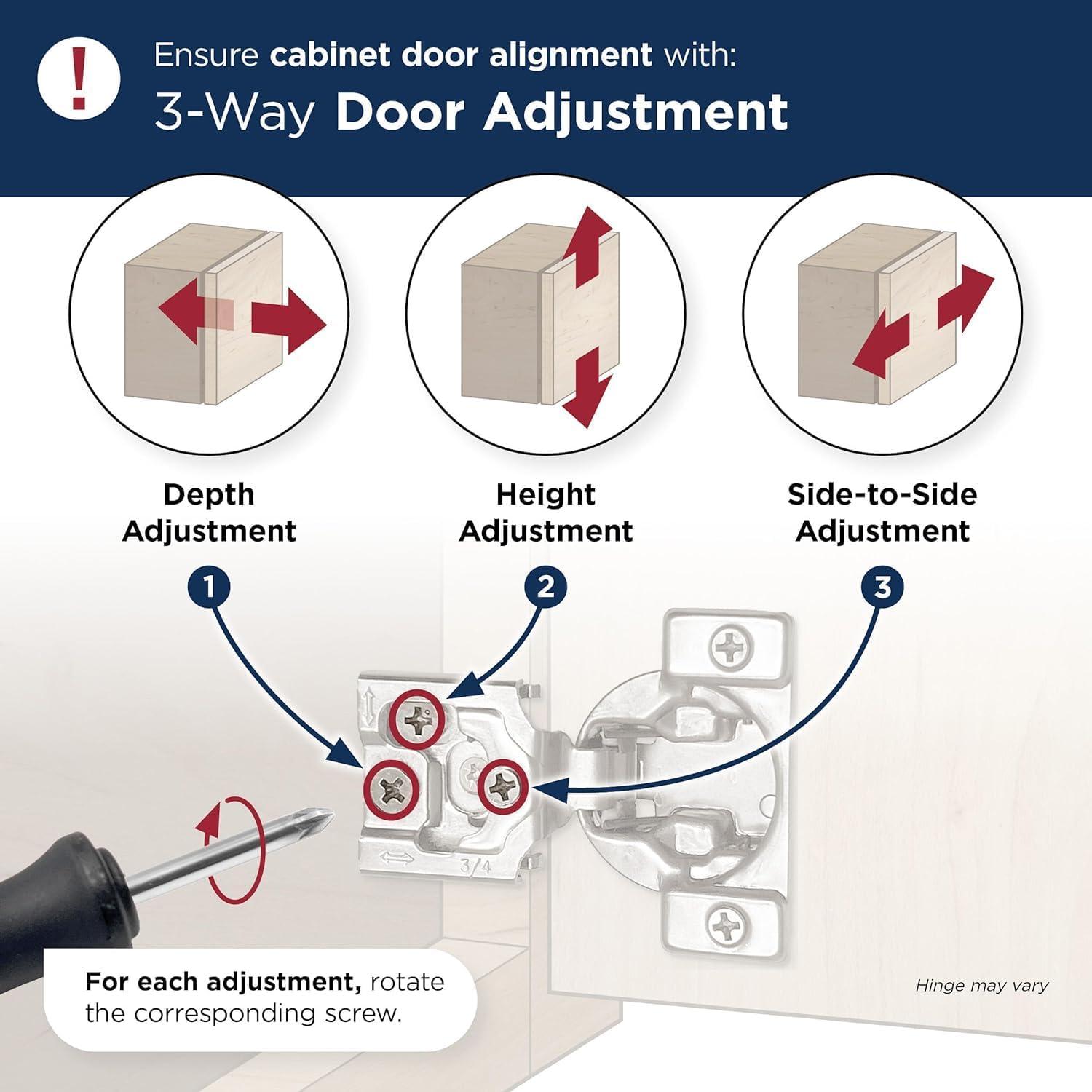 Amerock 1-1/4 inch (32mm) Overlay Face Frame Soft Close Concealed Cabinet Hinge - 1 Pair